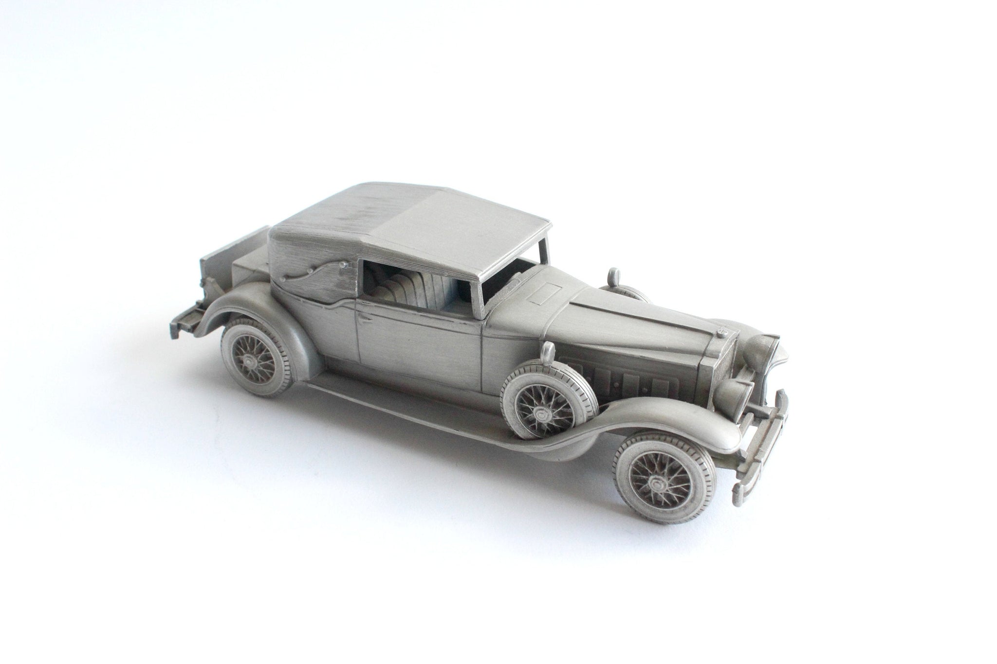 Vintage Pewter Car Figurines, Automobile Collectible Figurines, Boys Room Decor, Stocking Stuffer Idea