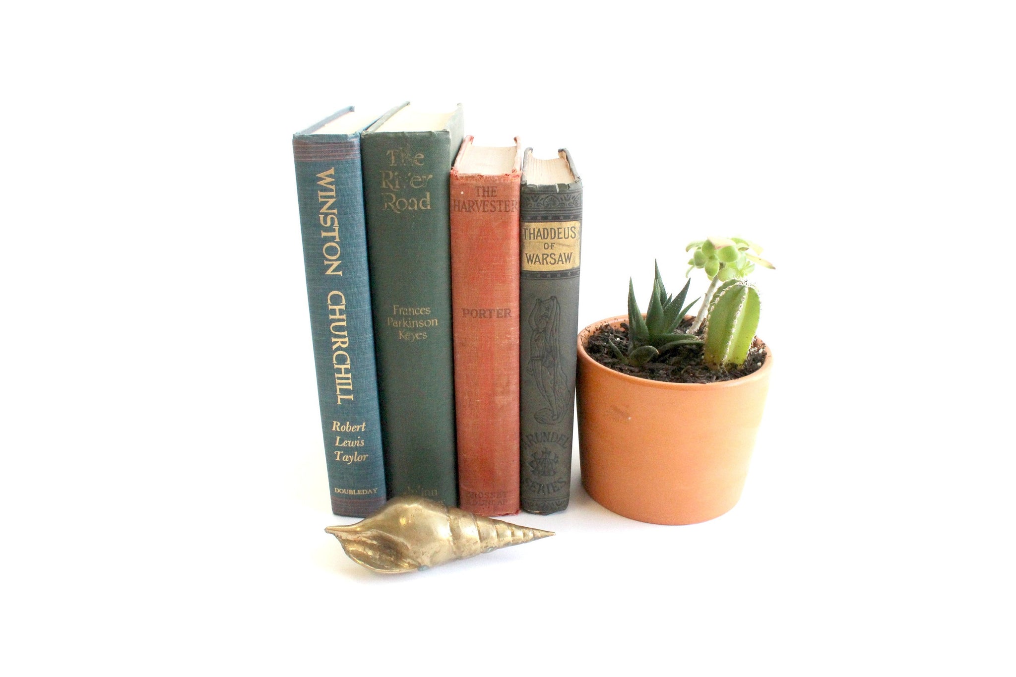 Solid Brass Shell Figurine, Mid Century Beach House Decor
