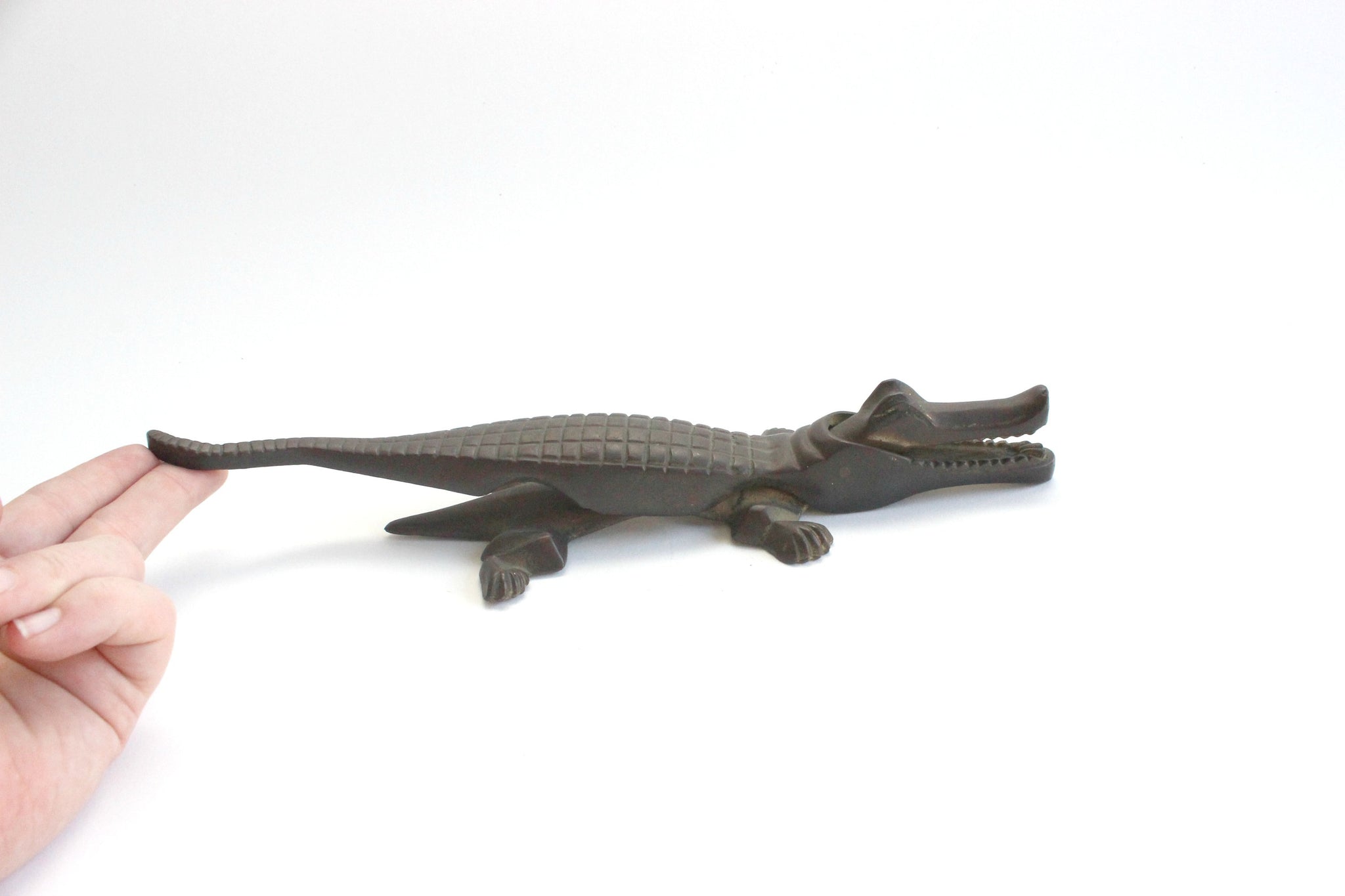 Vintage Brass Alligator Figurine, Animal Lover's Gift