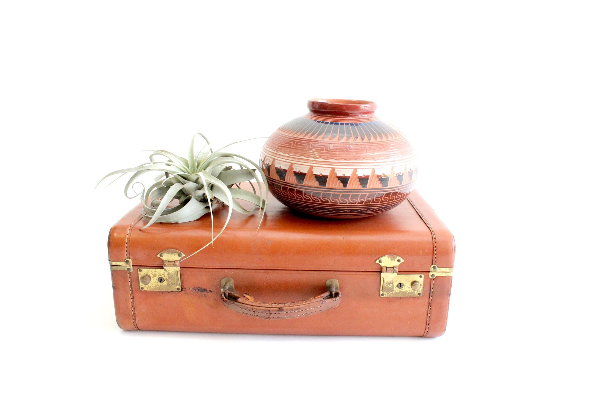 Native American Pottery, Signed Navajo Red Clay Pot