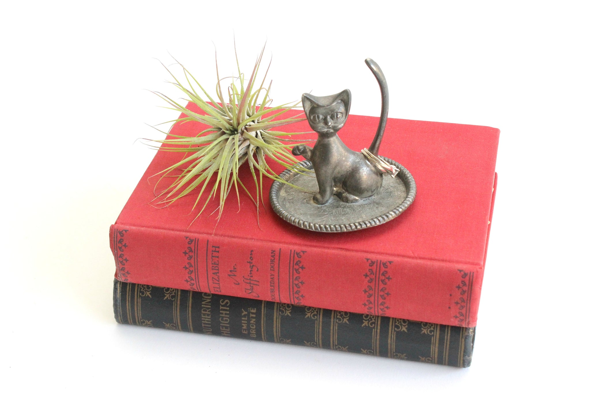 Silver Plated Kitty Cat Ring Holder, Cat Lover's Gift, Engagement Gift