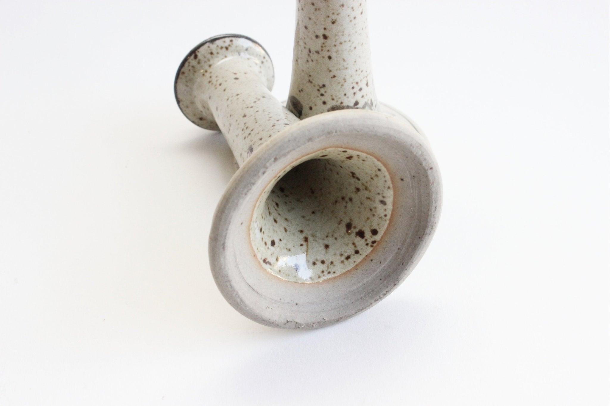 Stoneware Candlestick Holders, Boho Style Table/Mantel Decor,