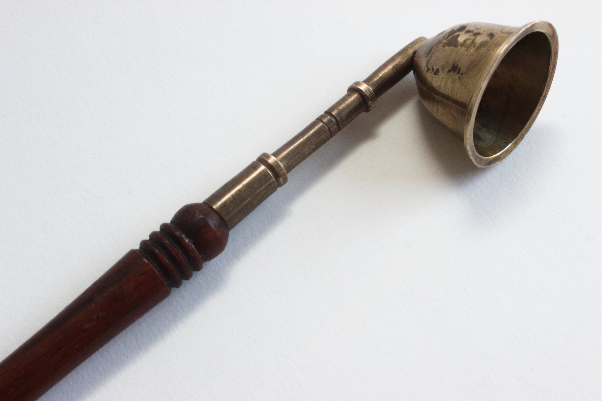 Vintage Candle Snuffer, Wood and Brass Candle Snuffer
