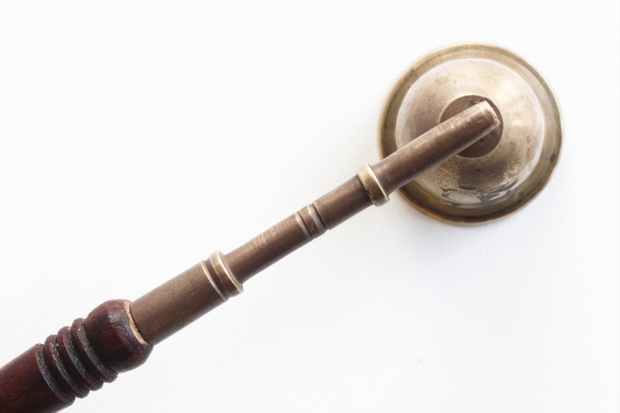 Vintage Candle Snuffer, Wood and Brass Candle Snuffer