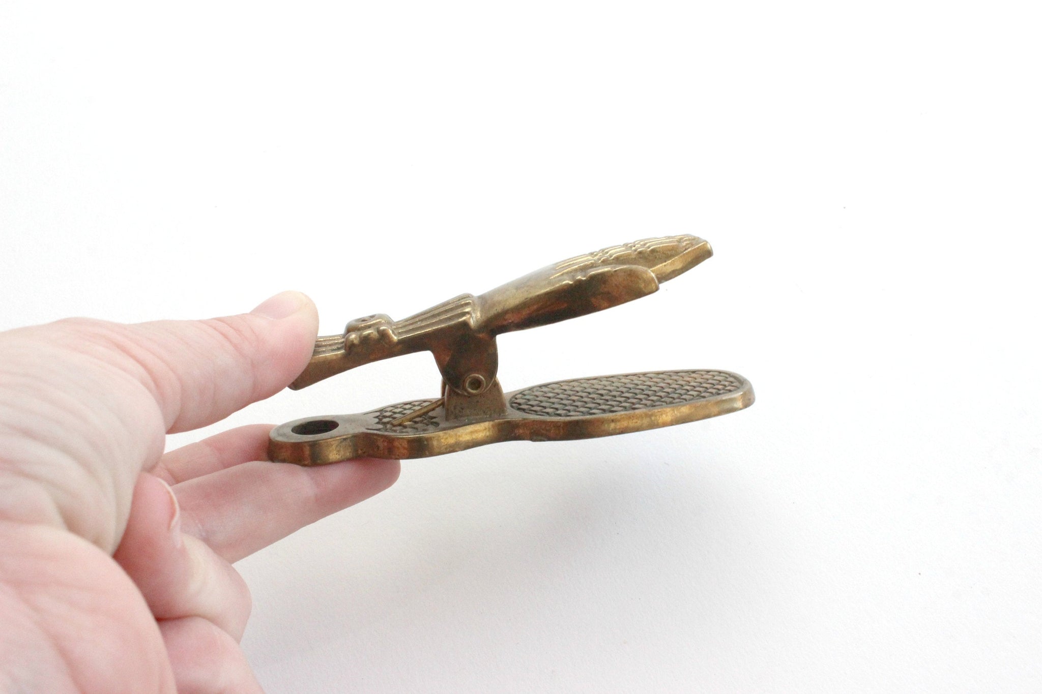 Vintage Brass Clip, Card Holder, Photo Holder, Paper Bag Clip