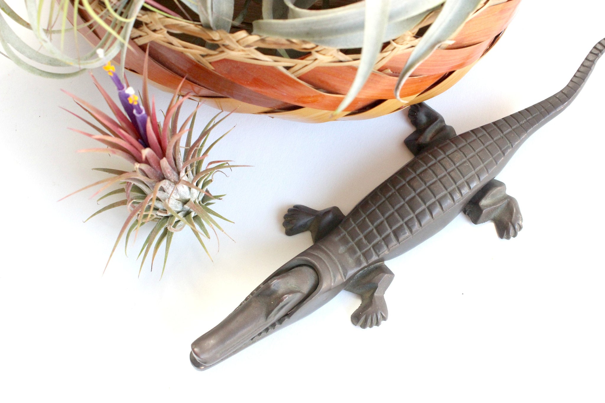 Vintage Brass Alligator Figurine, Animal Lover's Gift
