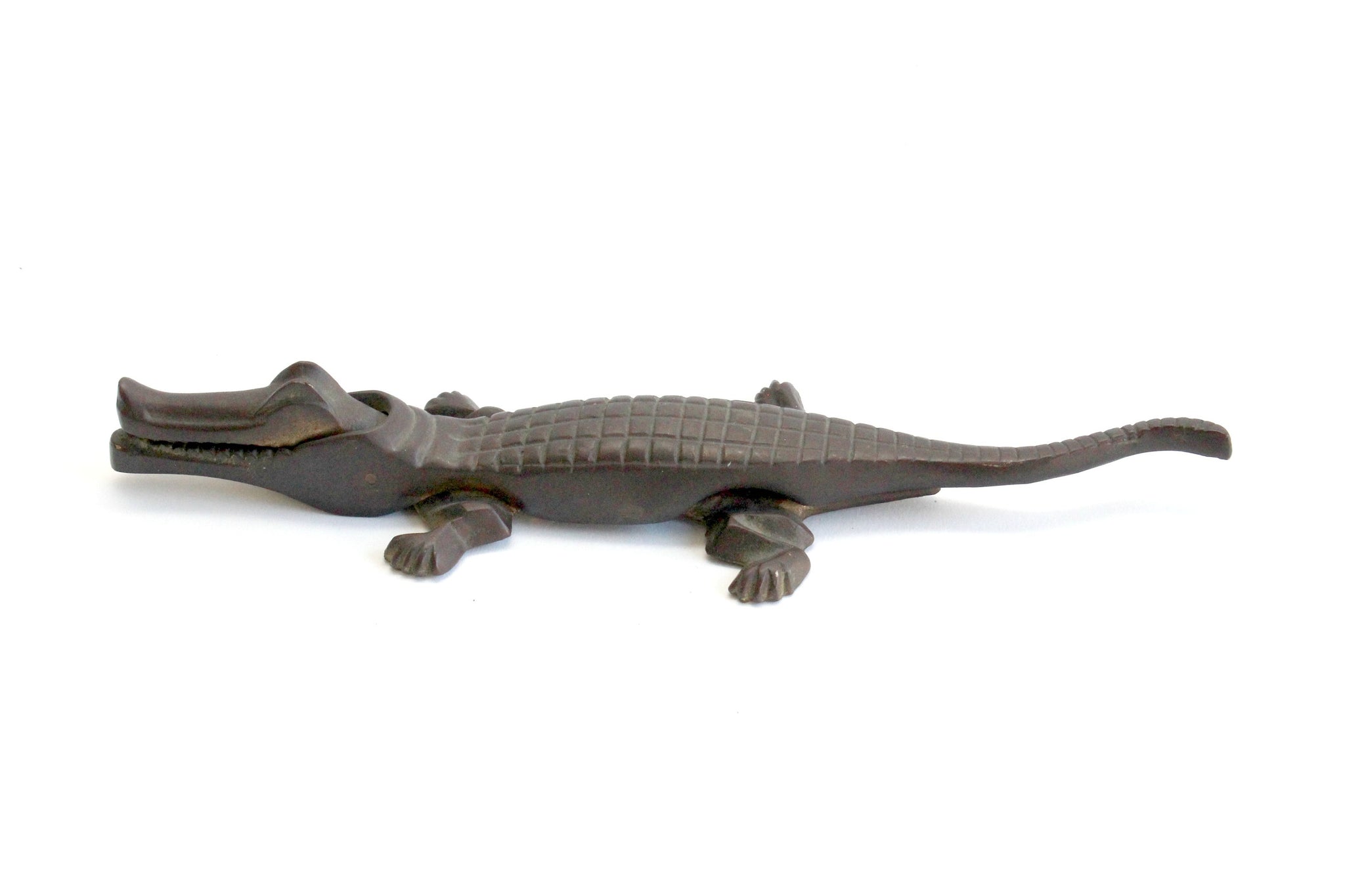 Vintage Brass Alligator Figurine, Animal Lover's Gift