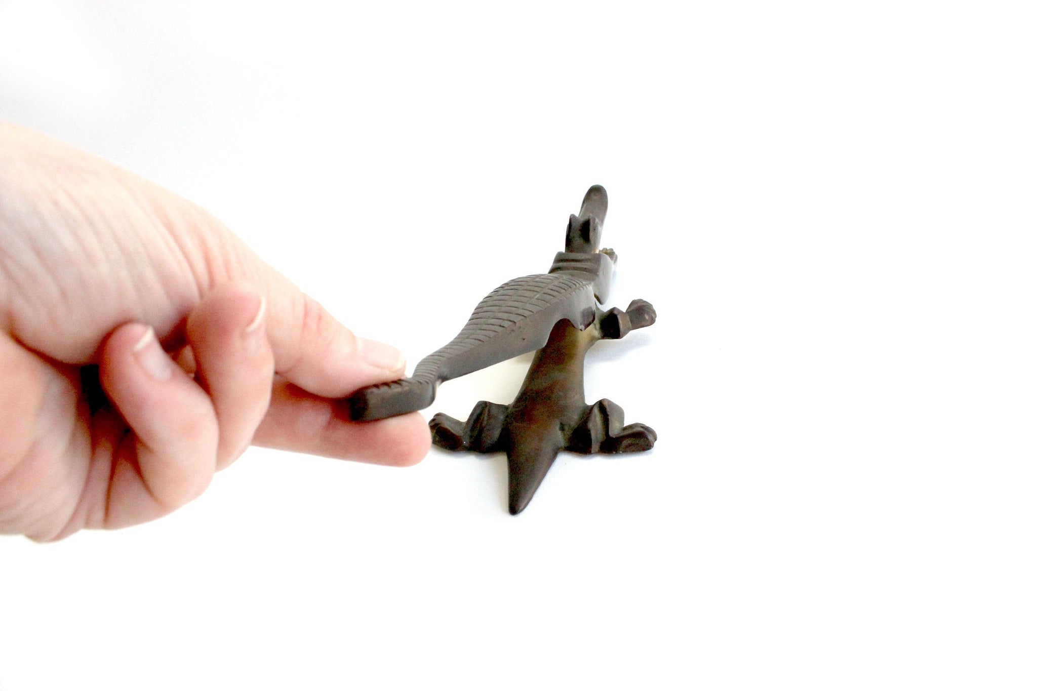 Vintage Brass Alligator Figurine, Animal Lover's Gift