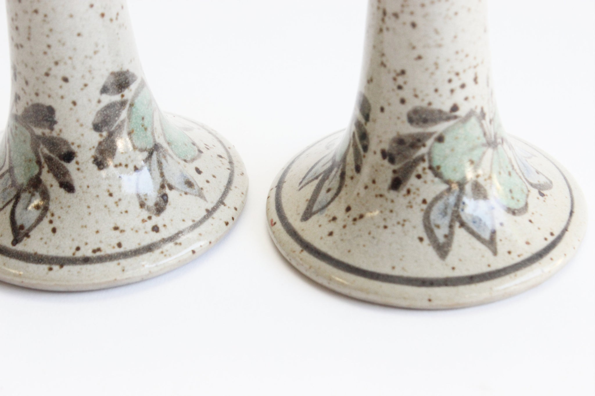 Stoneware Candlestick Holders, Boho Style Table/Mantel Decor,