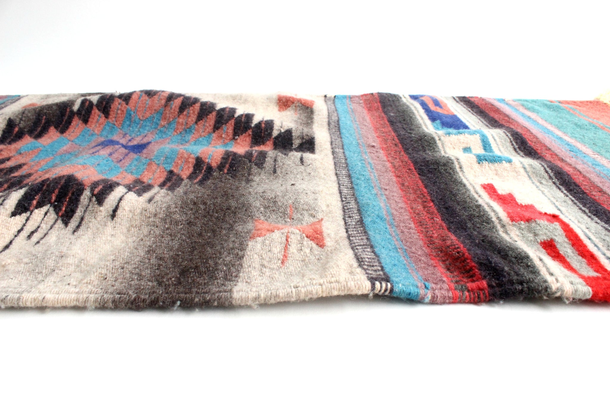 Mexican Area Rug, Small Hand Woven Rug, Bohemian Home Decor