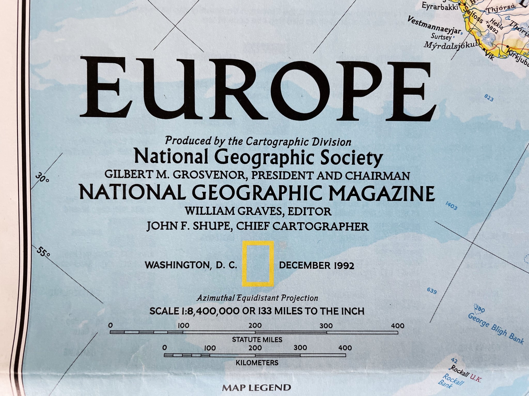 Map of Europe, Vintage Poster Map