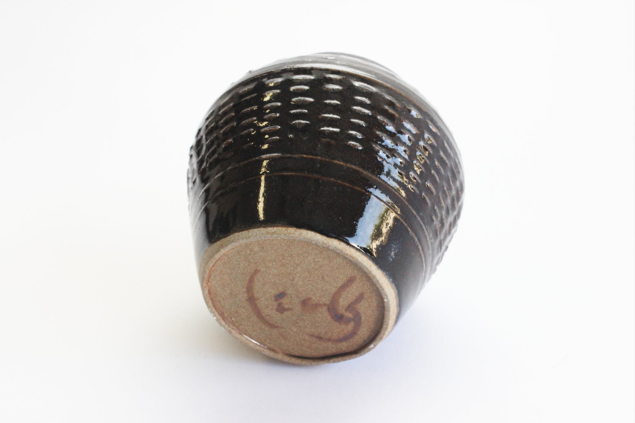Black Flower Pot, Indoor Stoneware Planter, Hand Thrown Vase