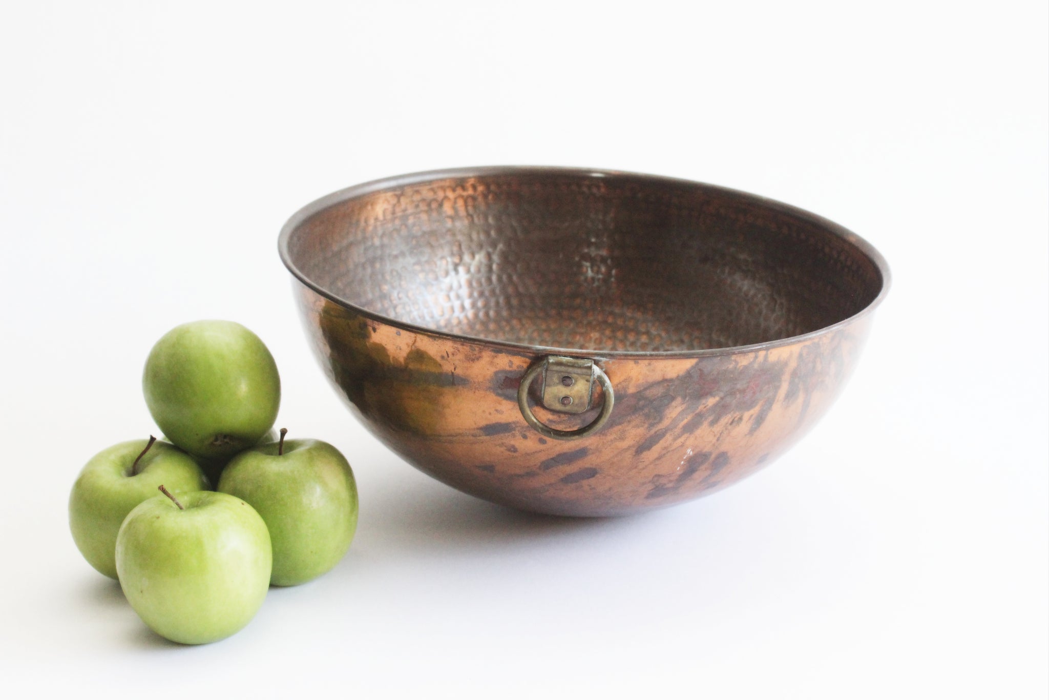 Hammered Copper Bowl, Vintage Copper Mixing Bowl