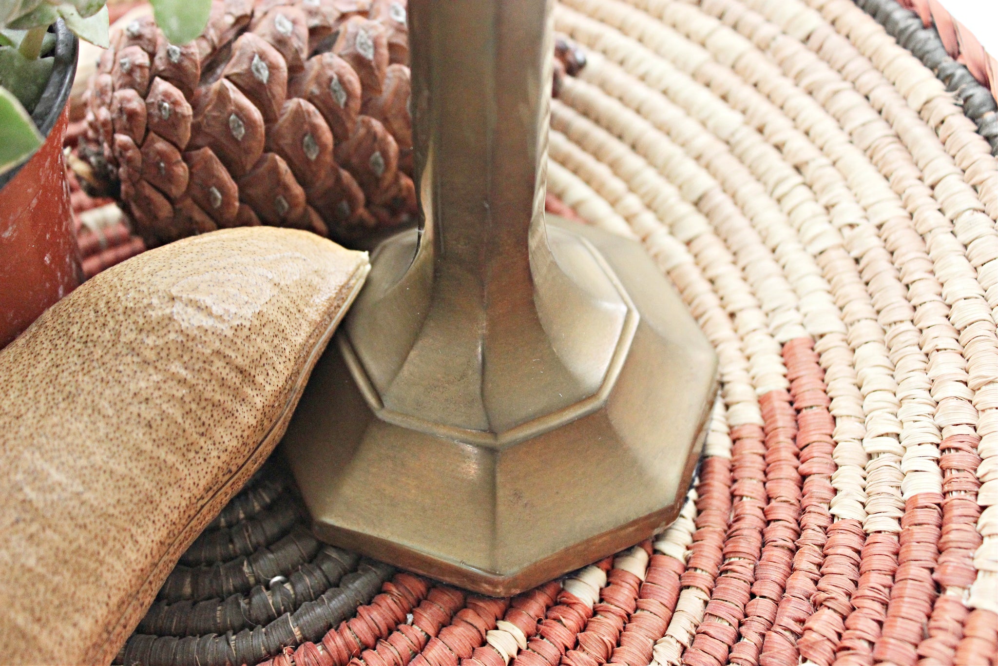 Brass Candlestick Holder, Mid Century Home Decor