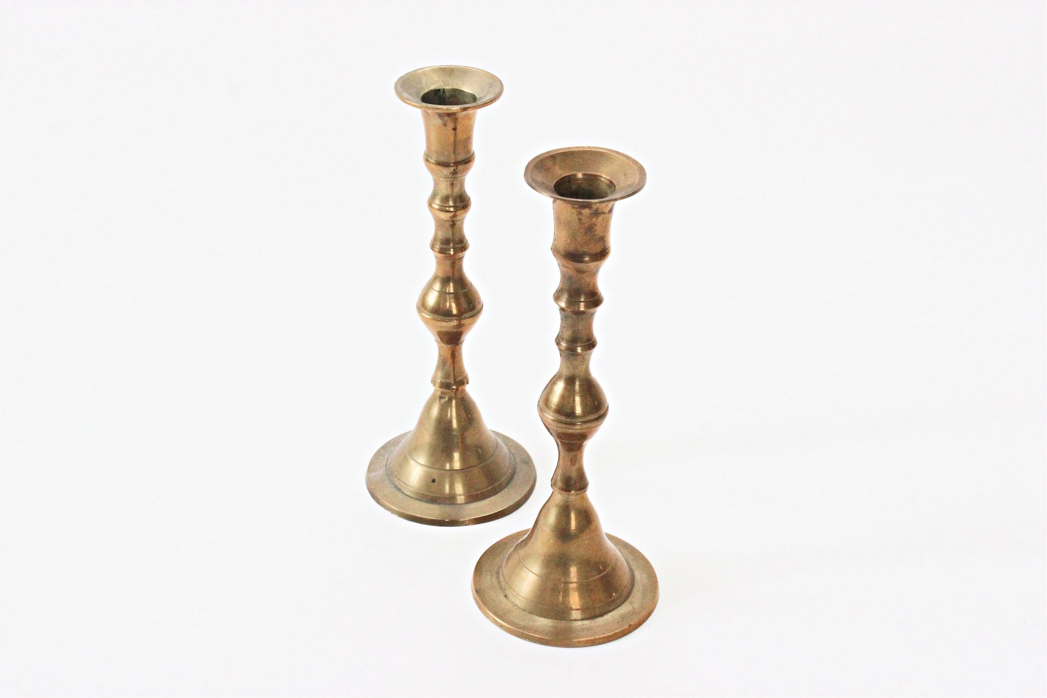 Vintage Brass Candlestick Holders, Set of 2 Taper Candle Holders