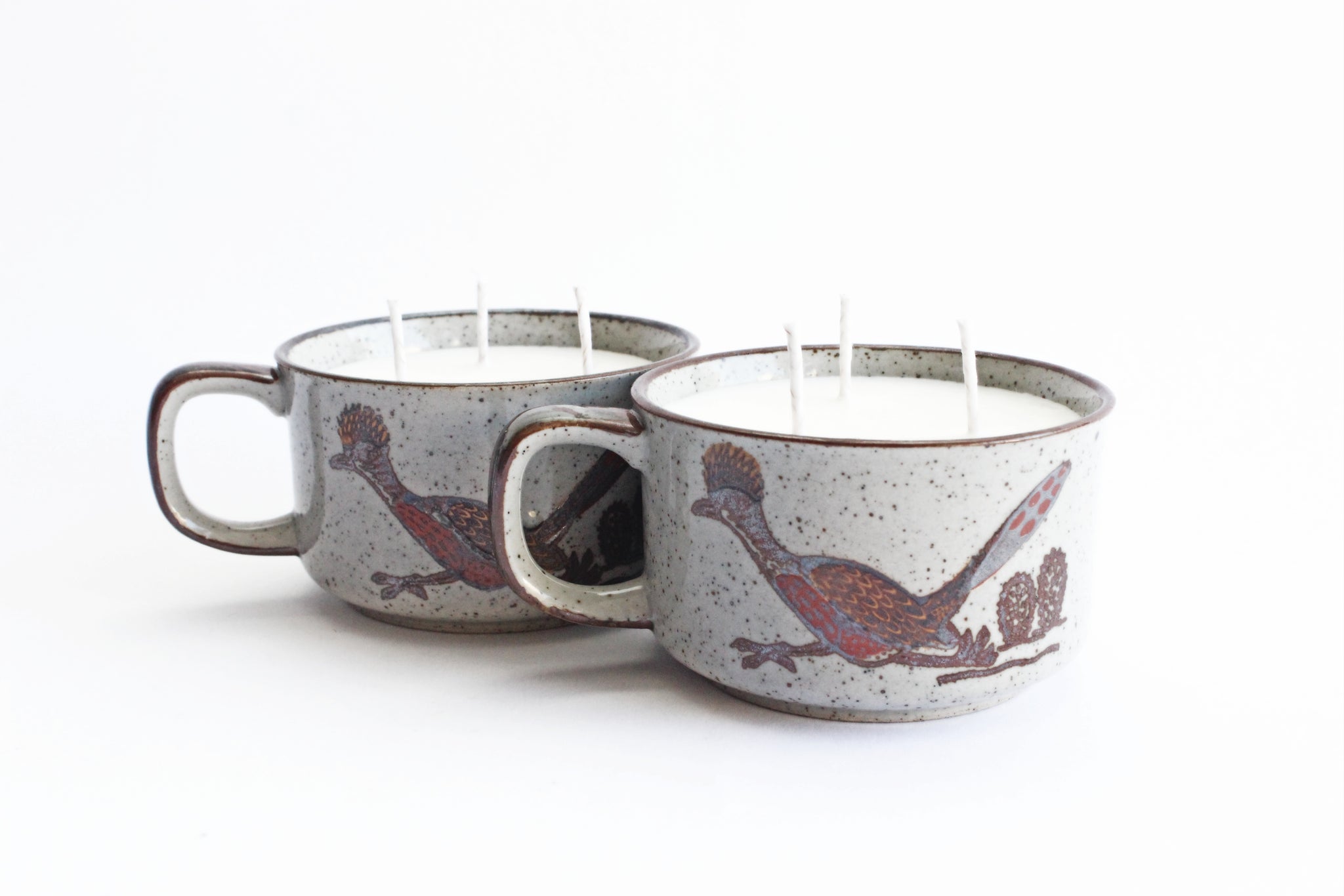Vintage Roadrunner Mug Candle, 16oz Soy Candle, Lavender & Rosemary