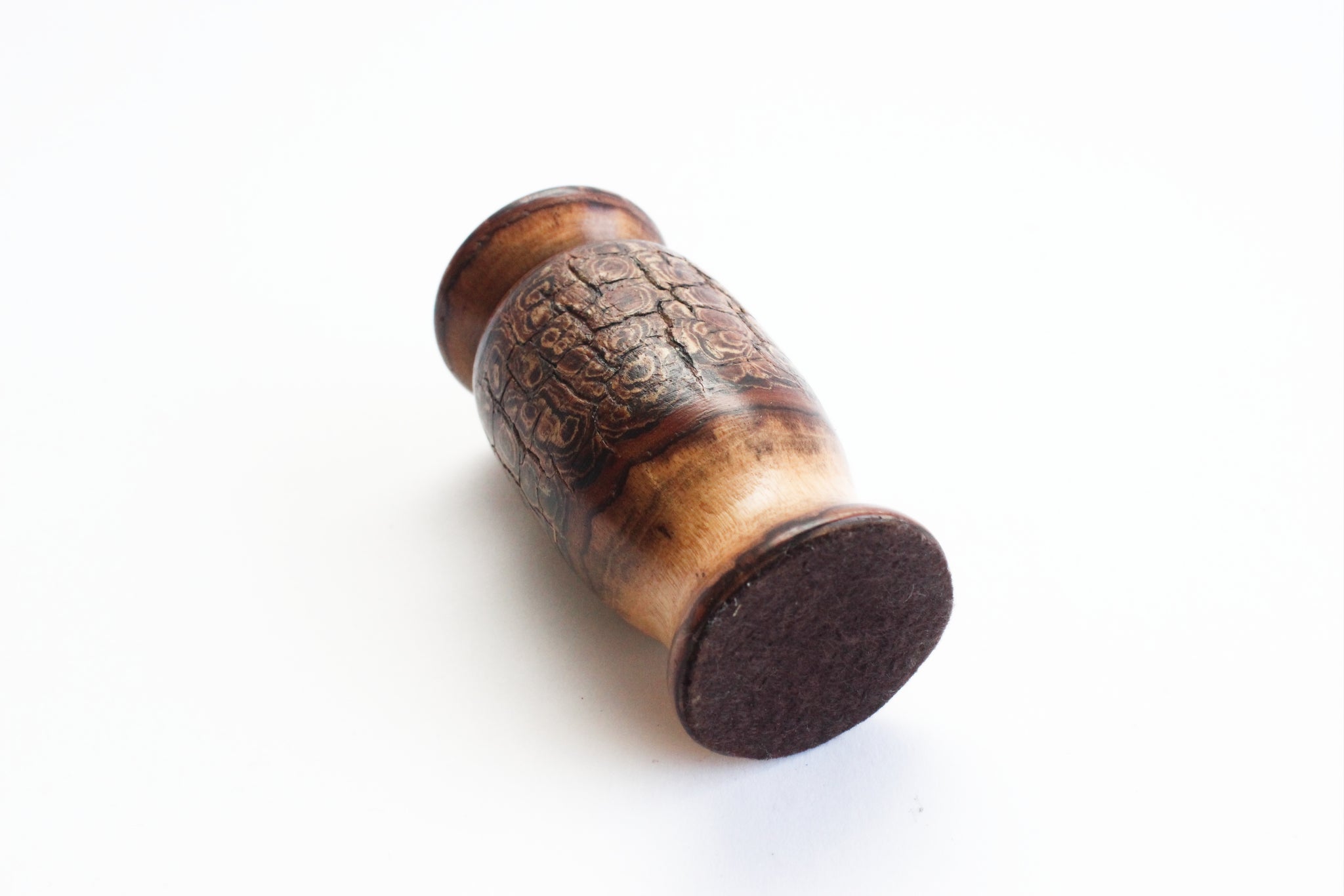Carved Wood Bud Vase, Natural Rustic Decor