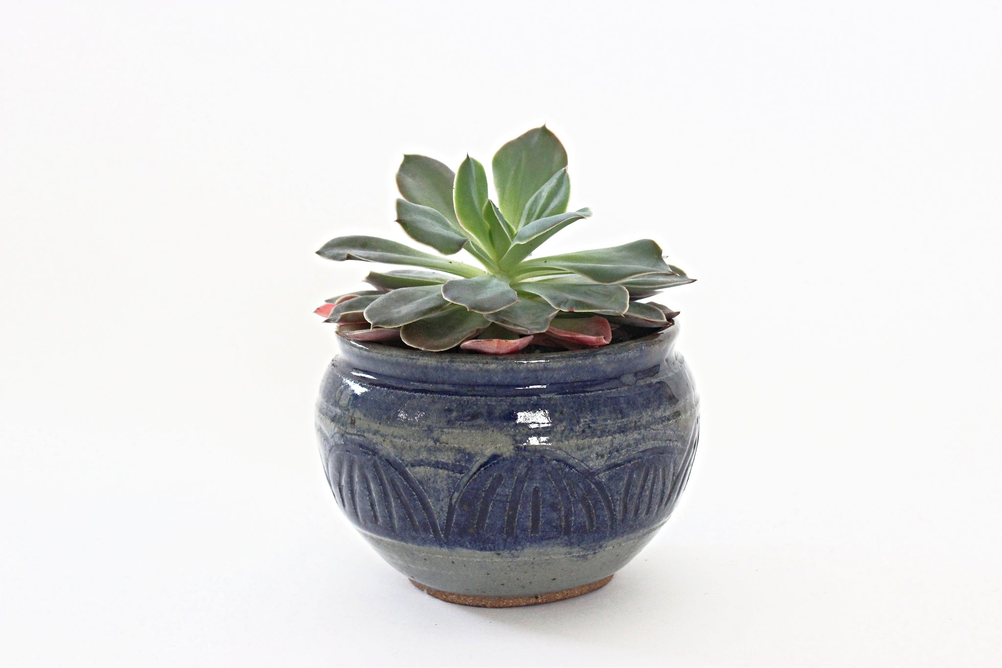 Stoneware Planter Bowl, Small Indoor Planter