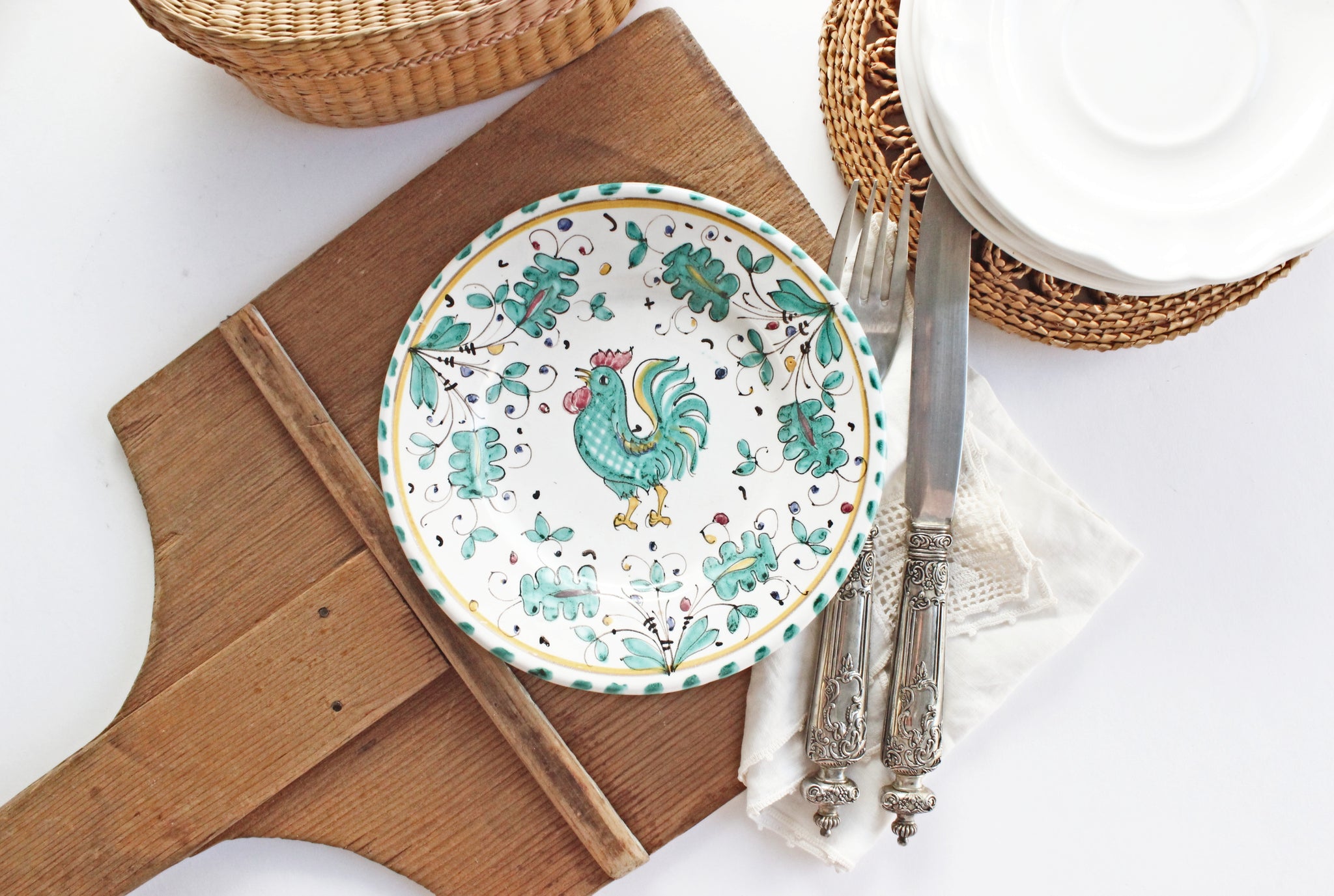 Vintage Italian Hand Painted Plate