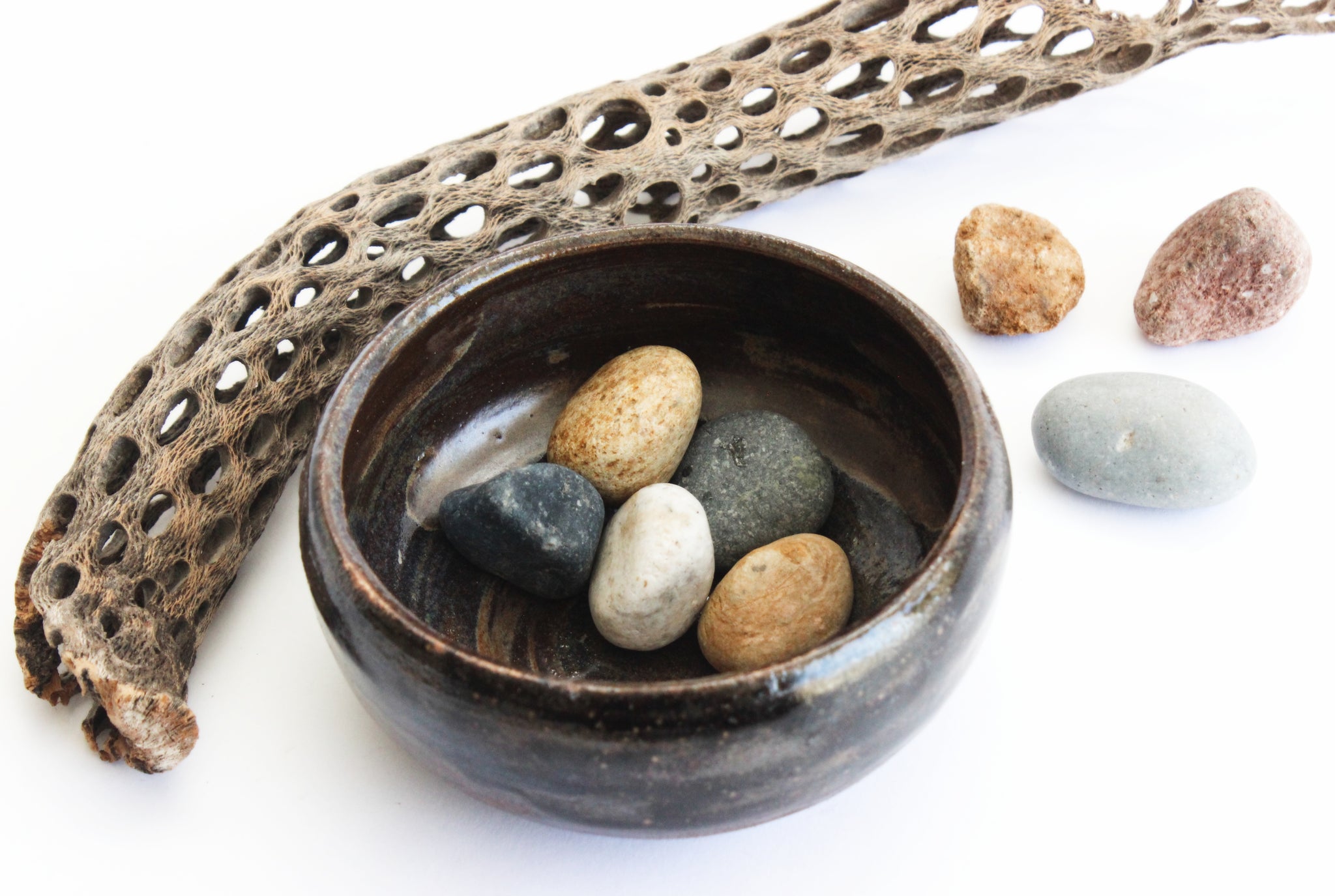 Vintage Stoneware Bowl, Handmade Trinket Bowl