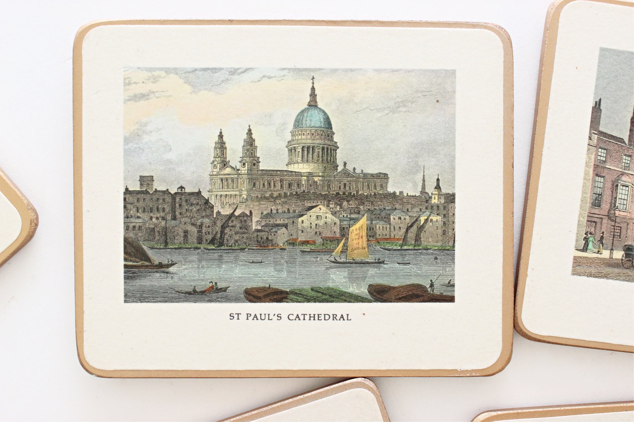 Vintage English Souvenir Coasters