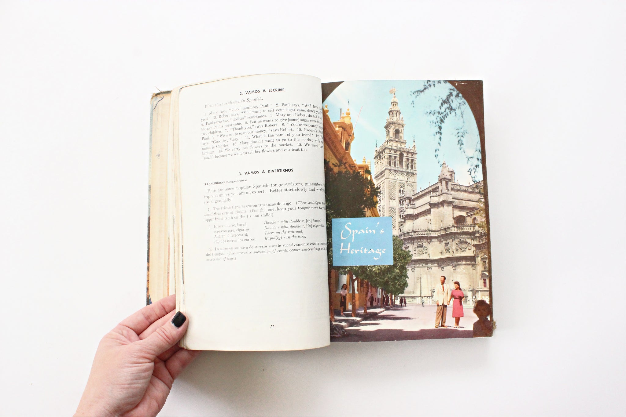 Vintage Hardcover Textbook Book Titled, "El Camino Real"