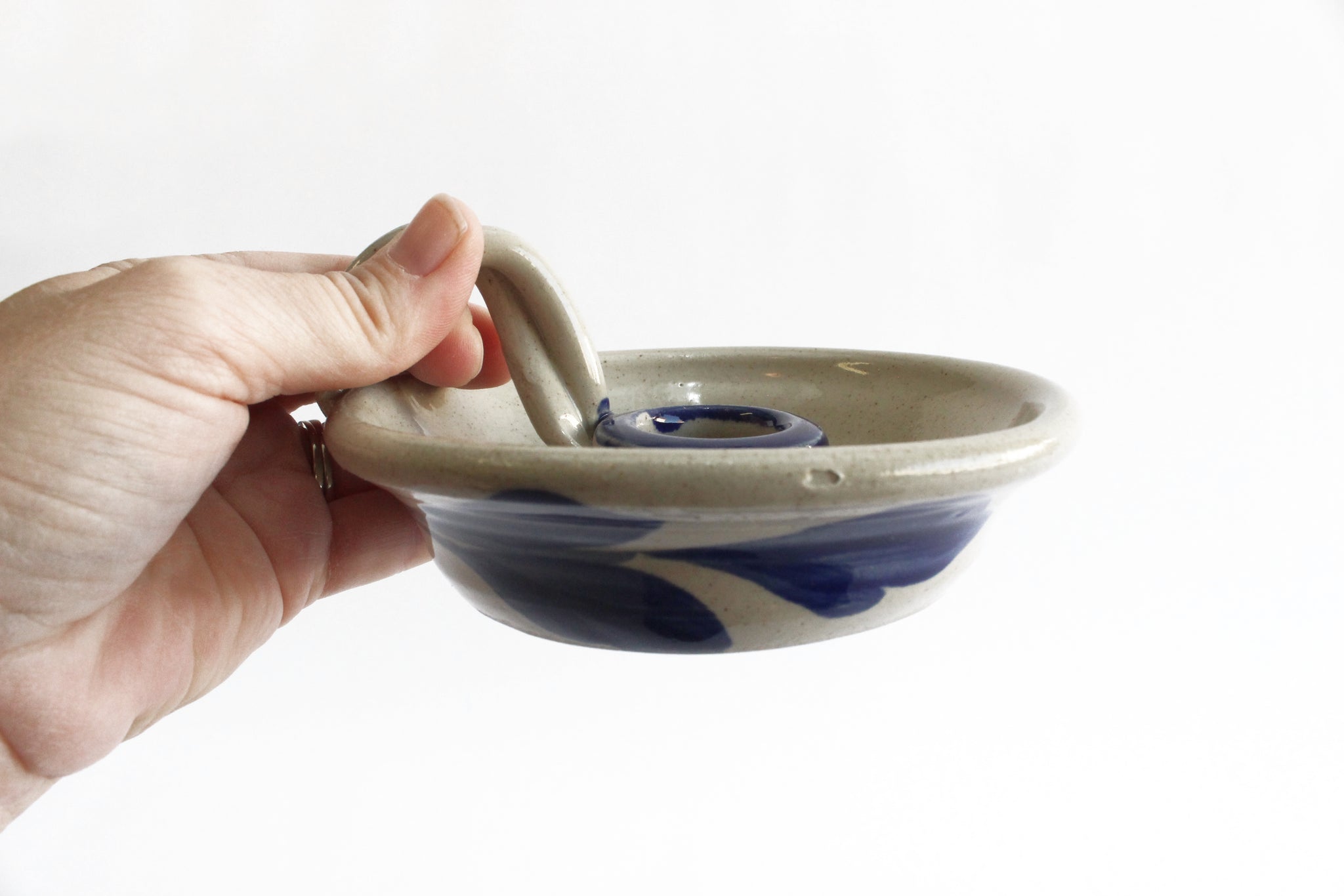 Stoneware Candlestick Holder, Boho Home Decor