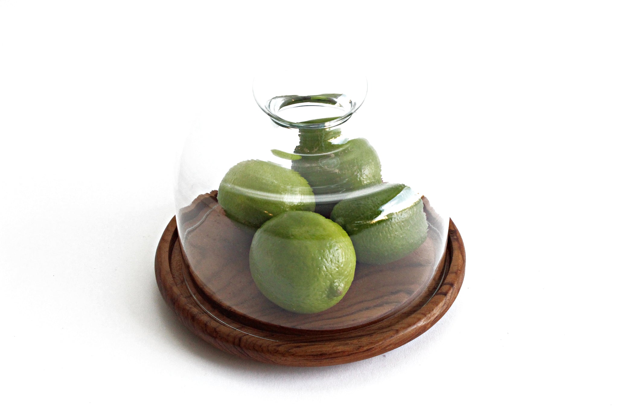 1970's Serving Board with Glass Dome Lid