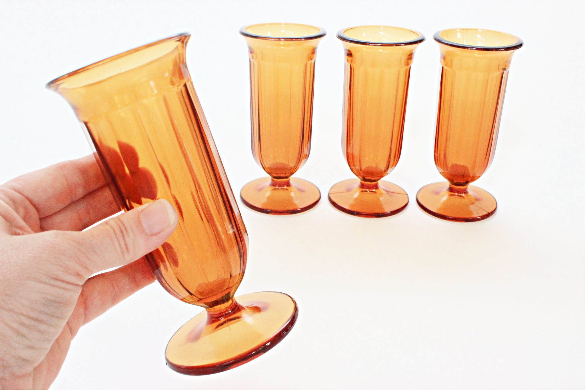 sustainable home decor vintage glassware parfait cups
