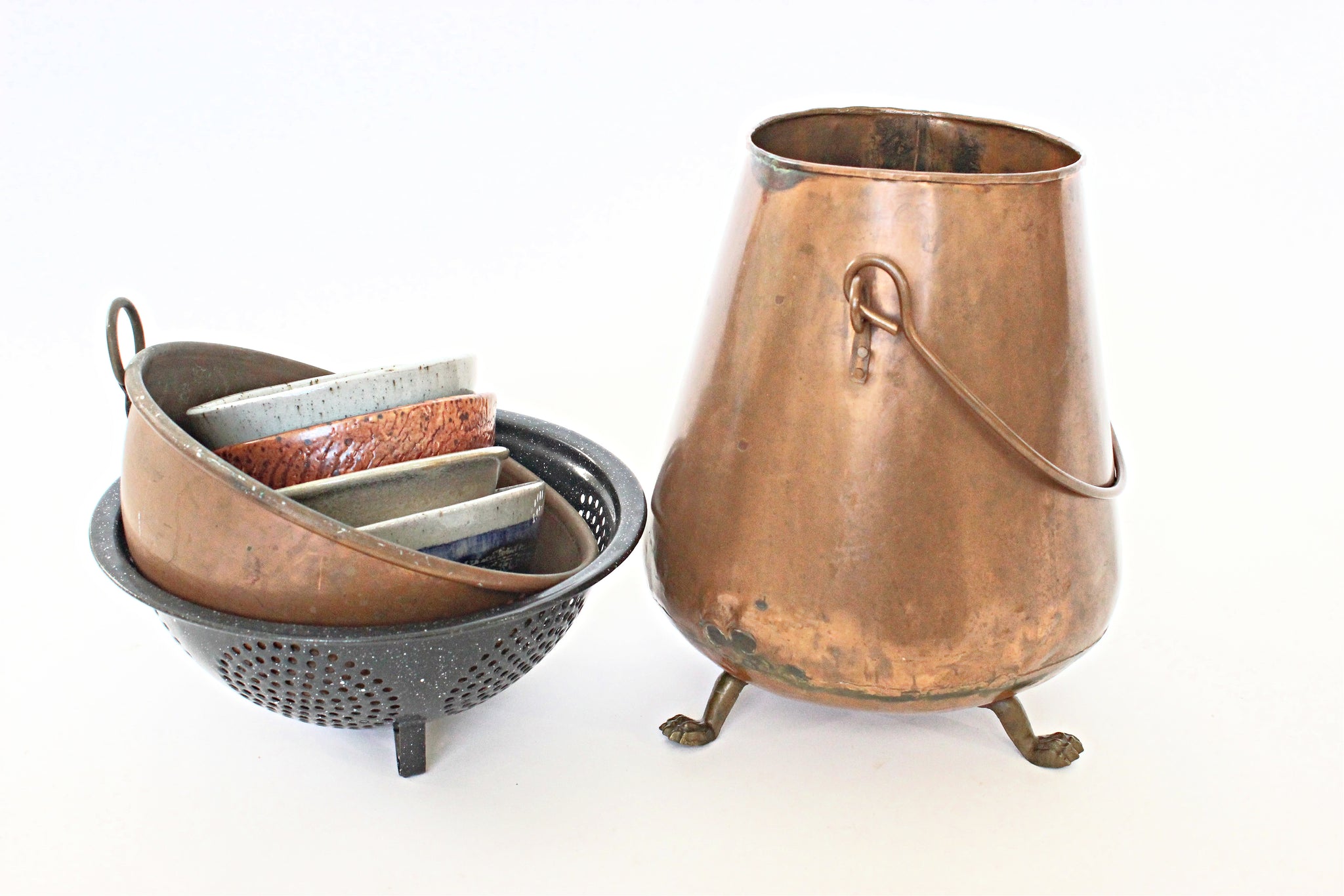 antique copper pot