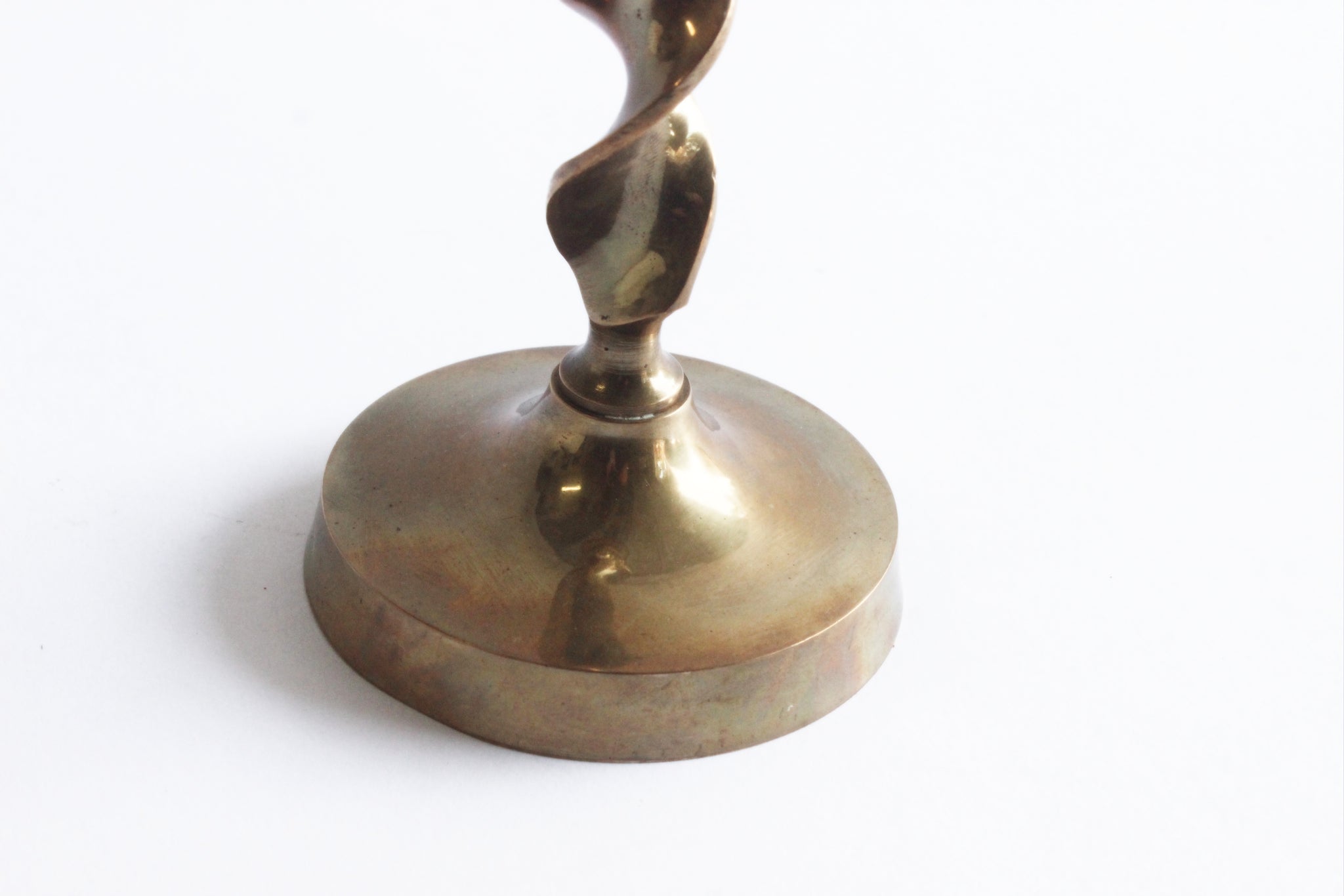 Twisted Candlestick Holder, Tall Mid Century Candlestick Holder