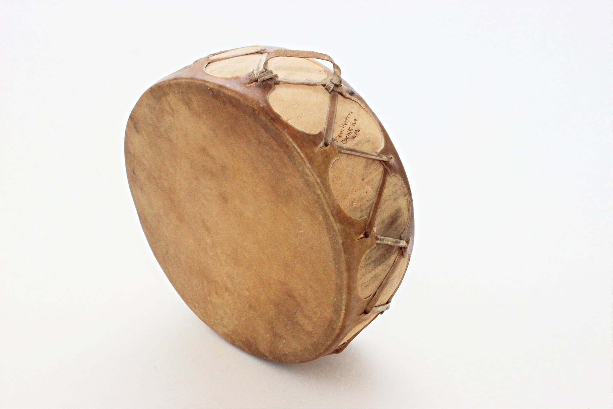 Native American Drum, Authentic Pueblo Cowhide Drum