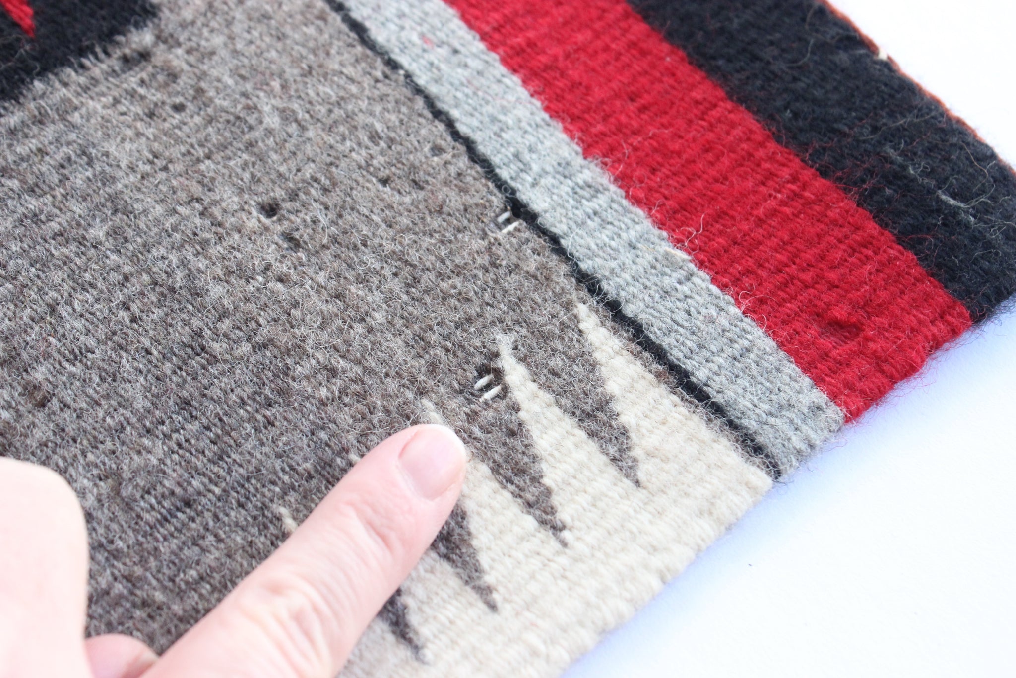 Authentic Navajo Rug, Woven Wall Decor, Table Top Accent