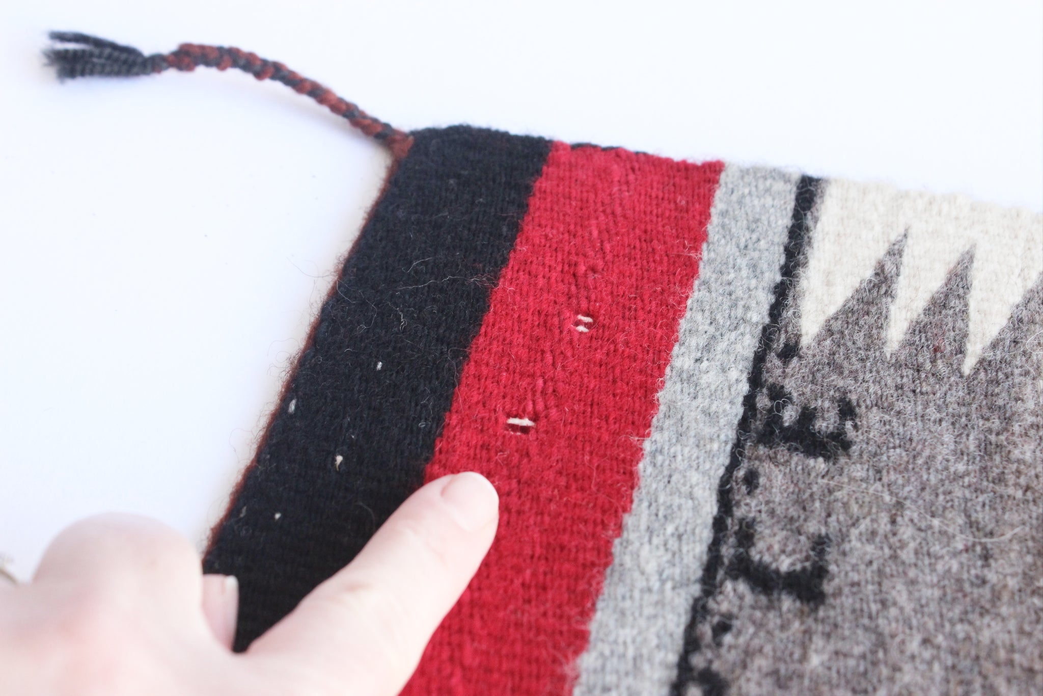 Authentic Navajo Rug, Woven Wall Decor, Table Top Accent