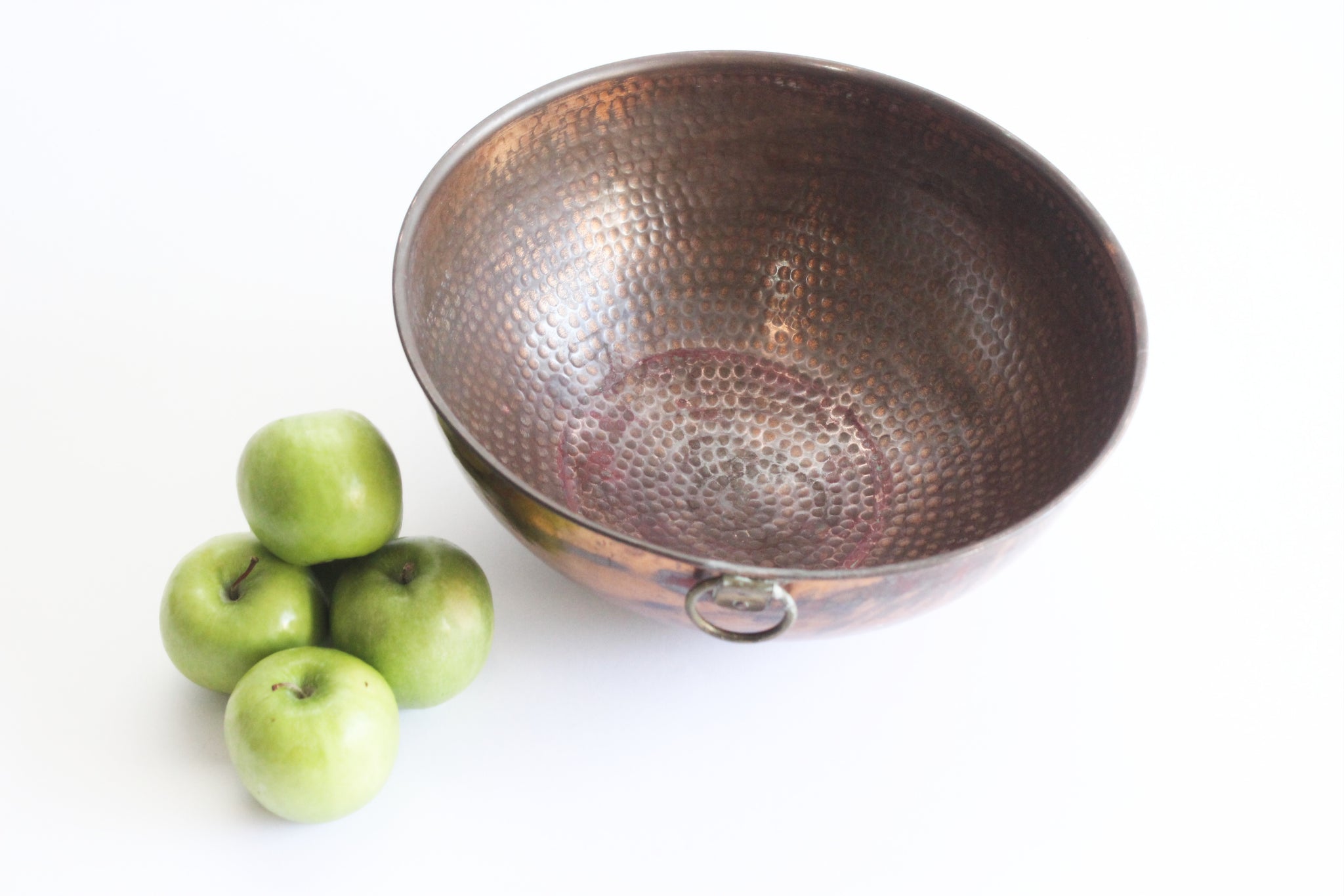 Hammered Copper Bowl, Vintage Copper Mixing Bowl