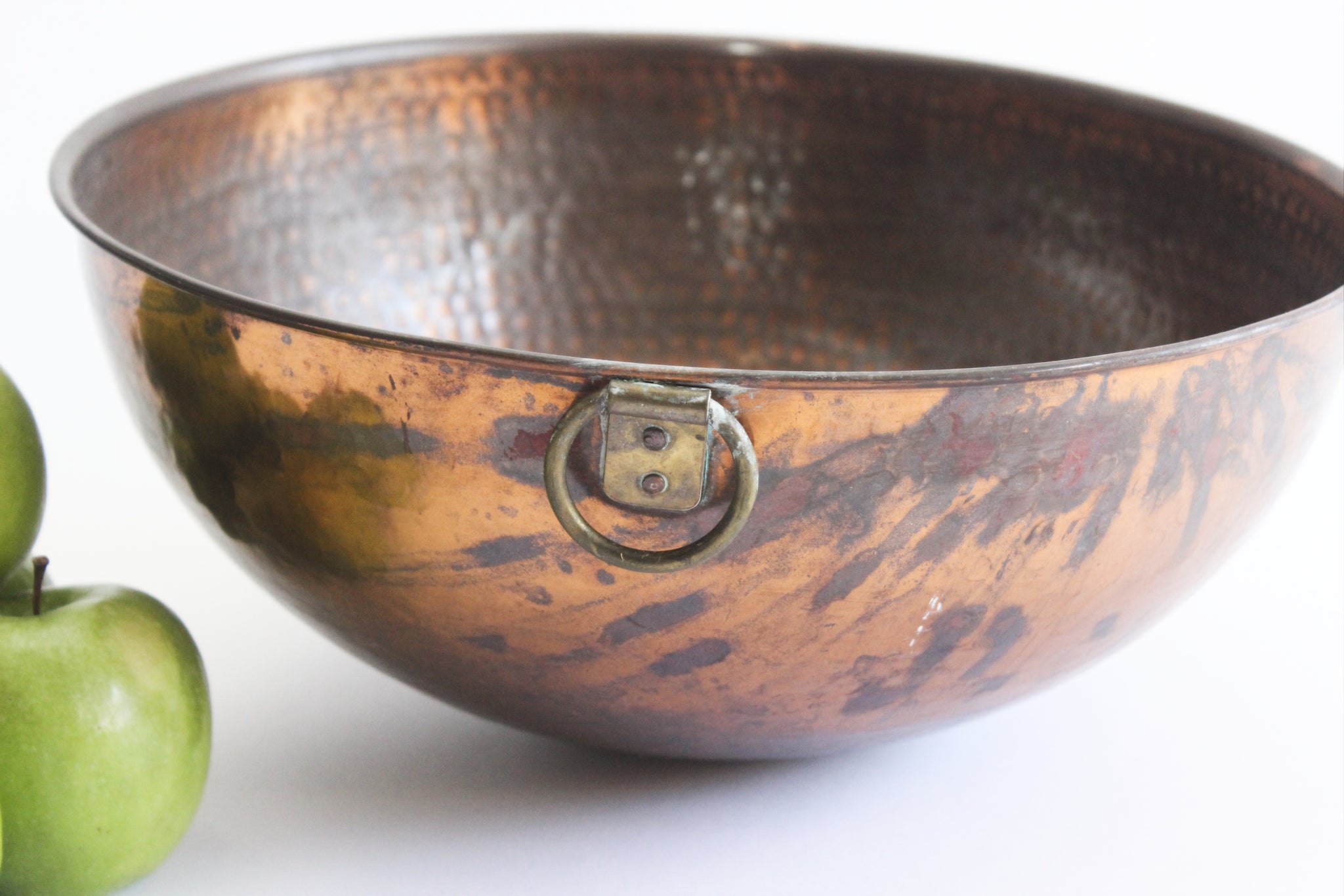 Hammered Copper Bowl, Vintage Copper Mixing Bowl