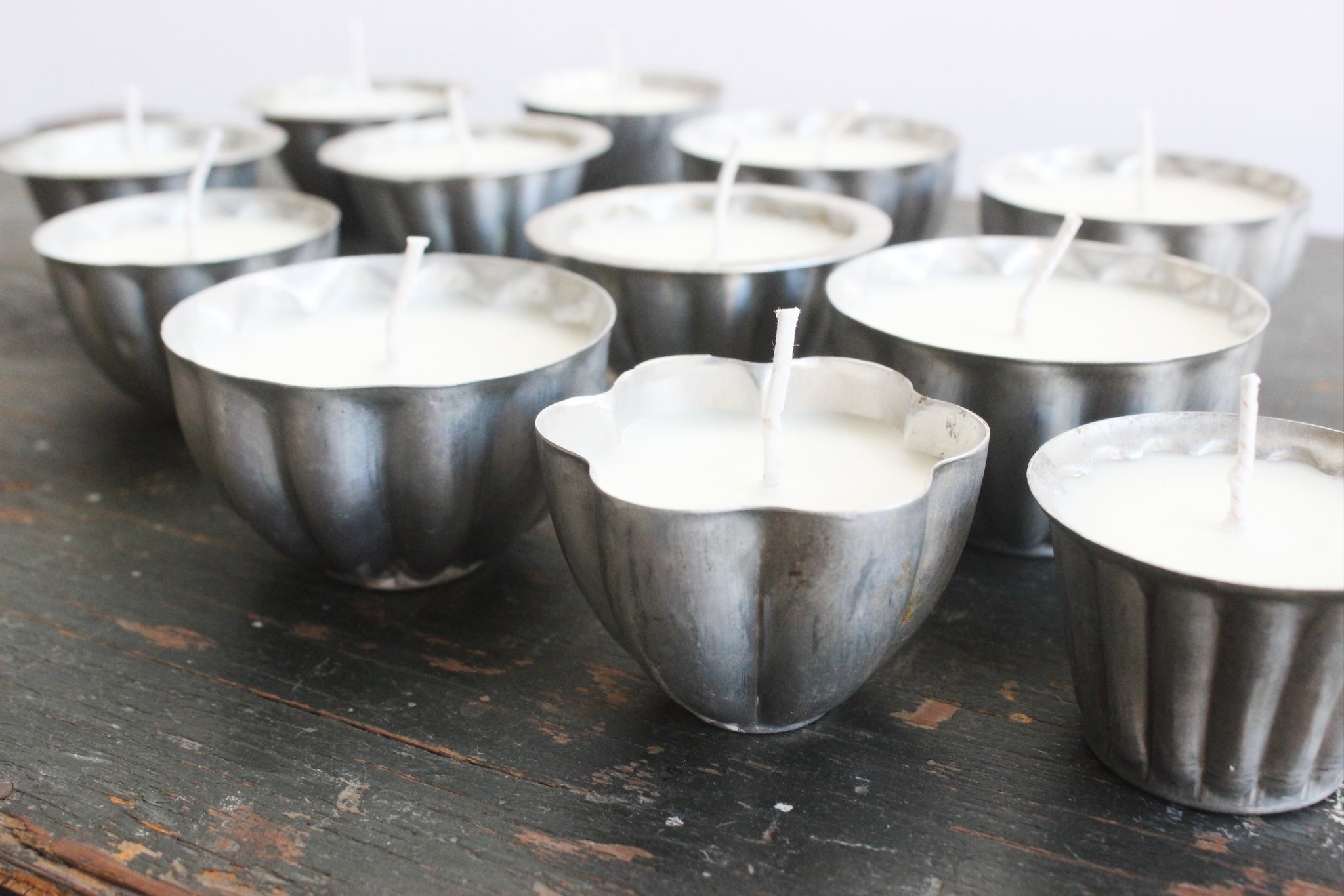 Set of 3 Soy Wax Candles, Upcycled Vintage Jello Mold Candles