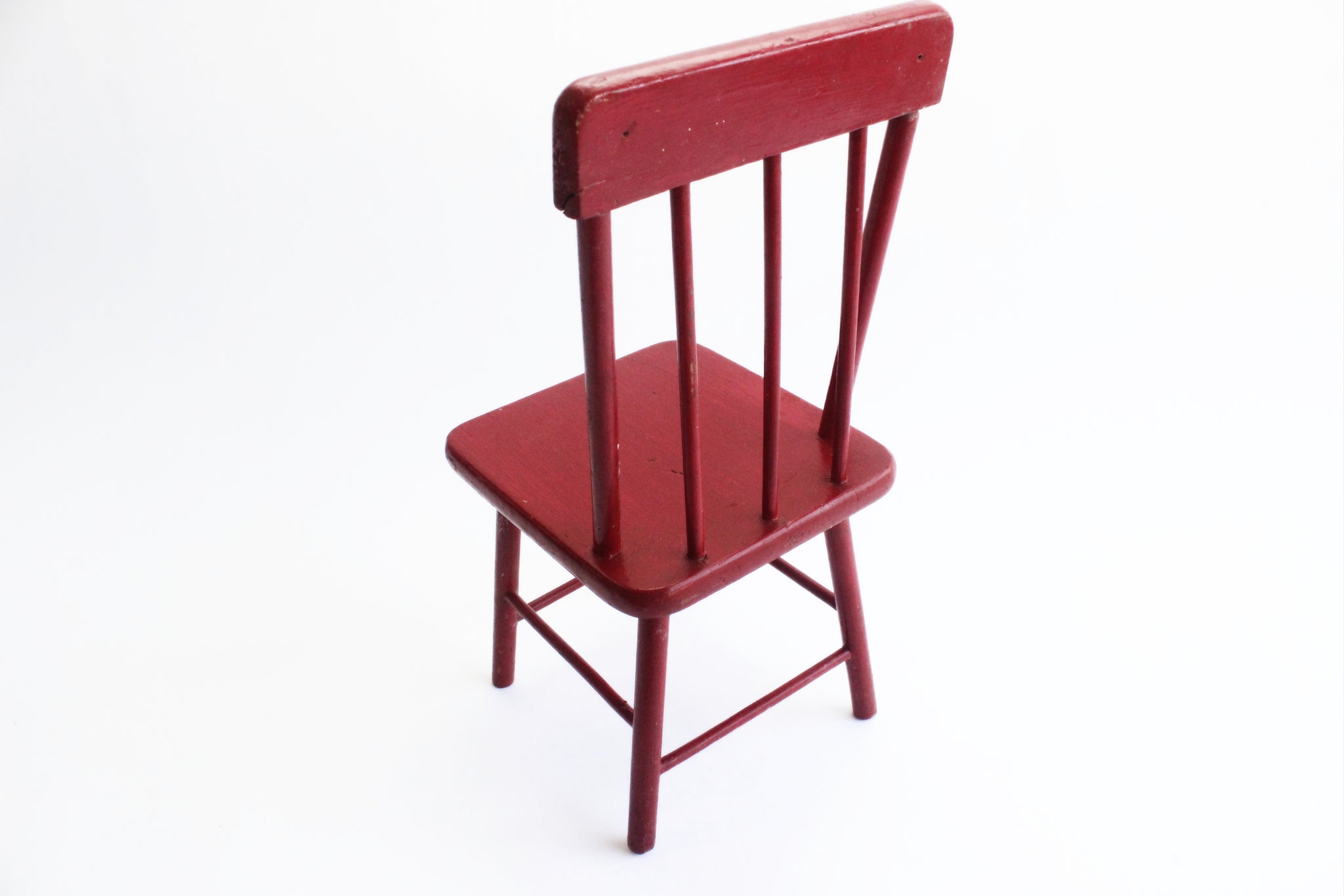 Red Dolls Chair, Vintage Prop, Children's Toy