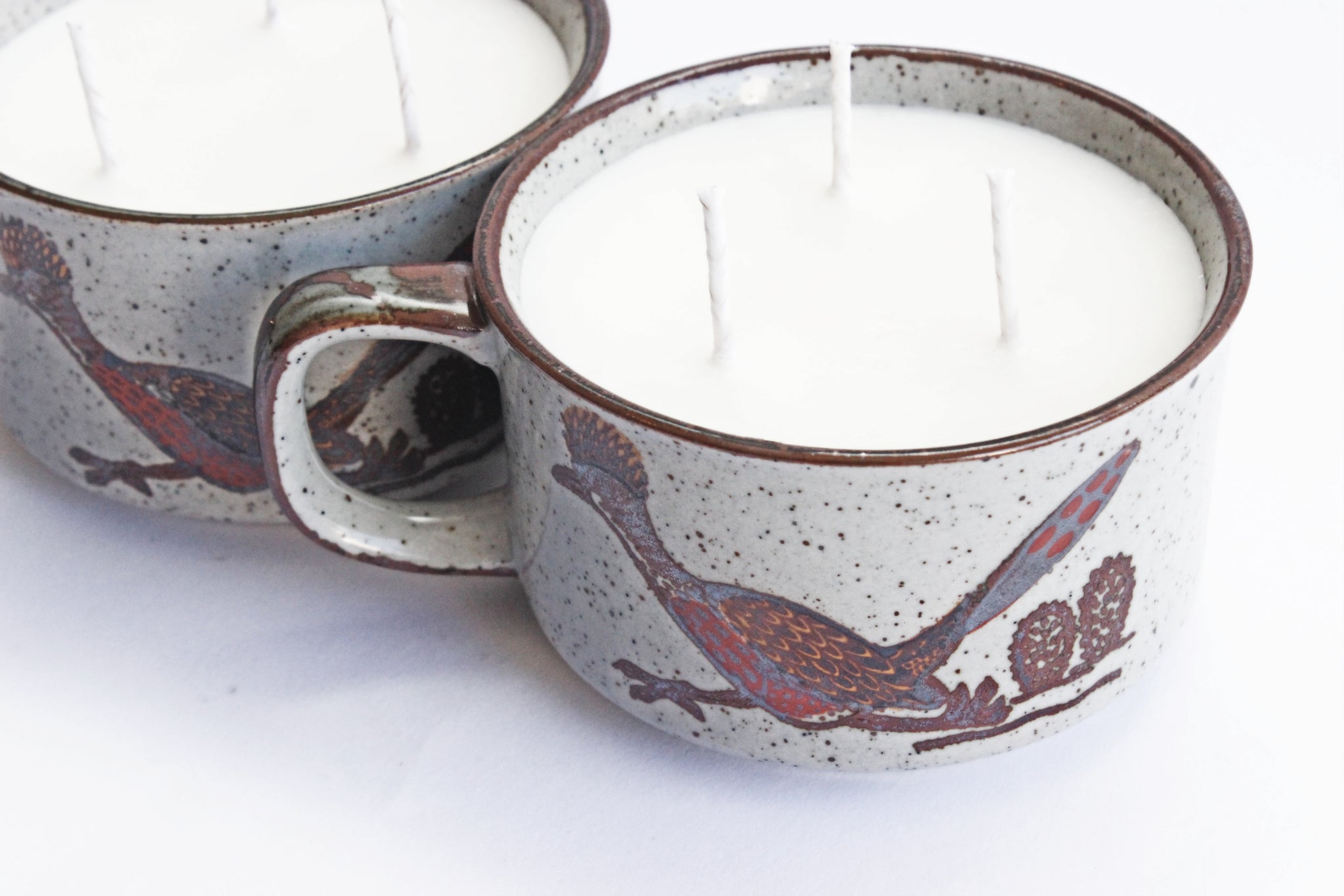 Vintage Roadrunner Mug Candle, 16oz Soy Candle, Lavender & Rosemary