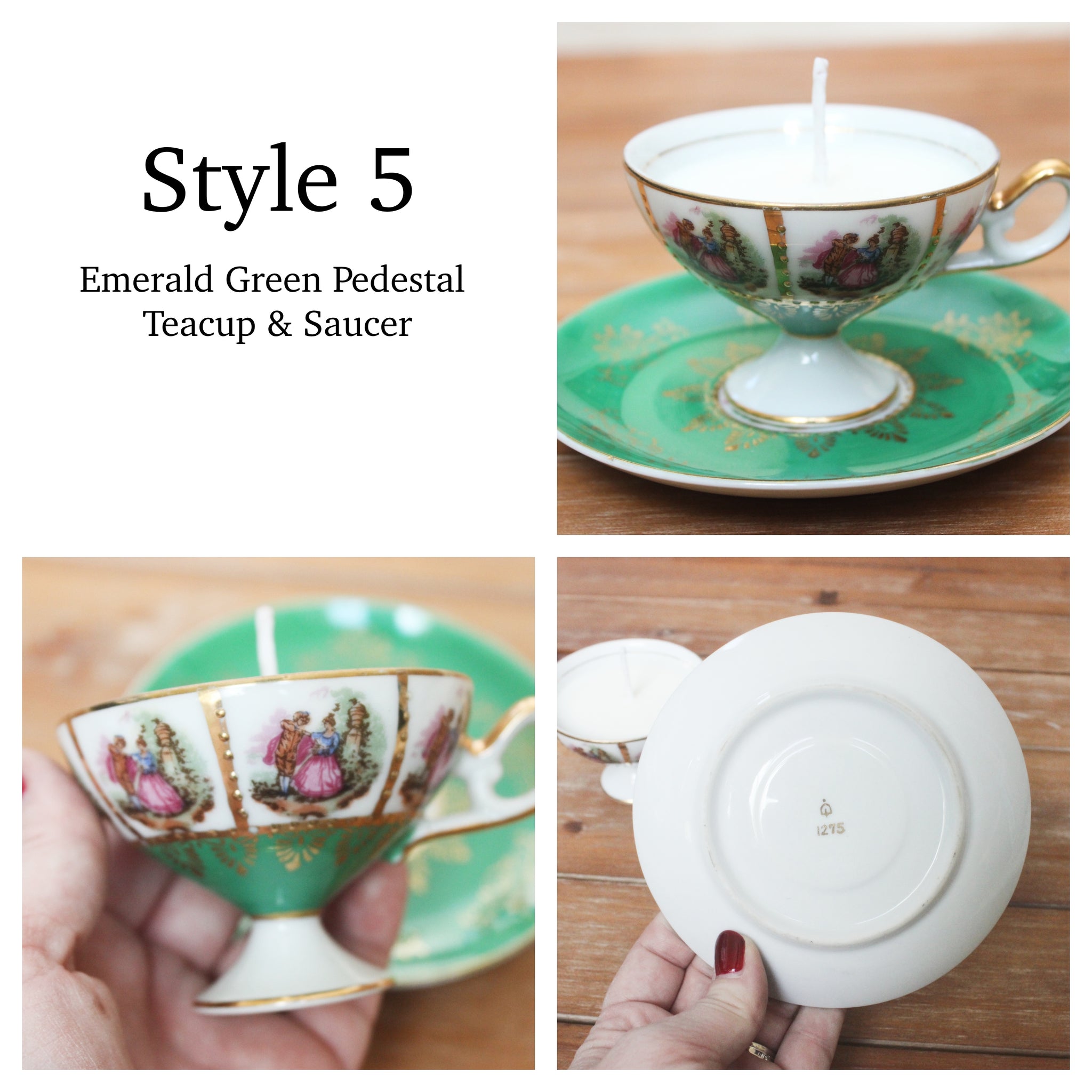Vintage Teacup Candles, Lavender & Rosemary Soy Candles