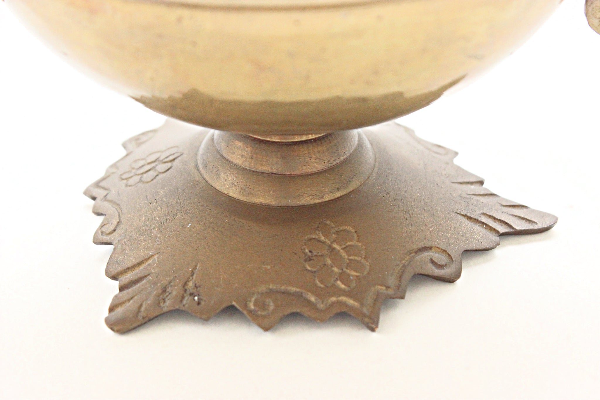 Small Brass Dish, Vintage Brass Pedestal Dish