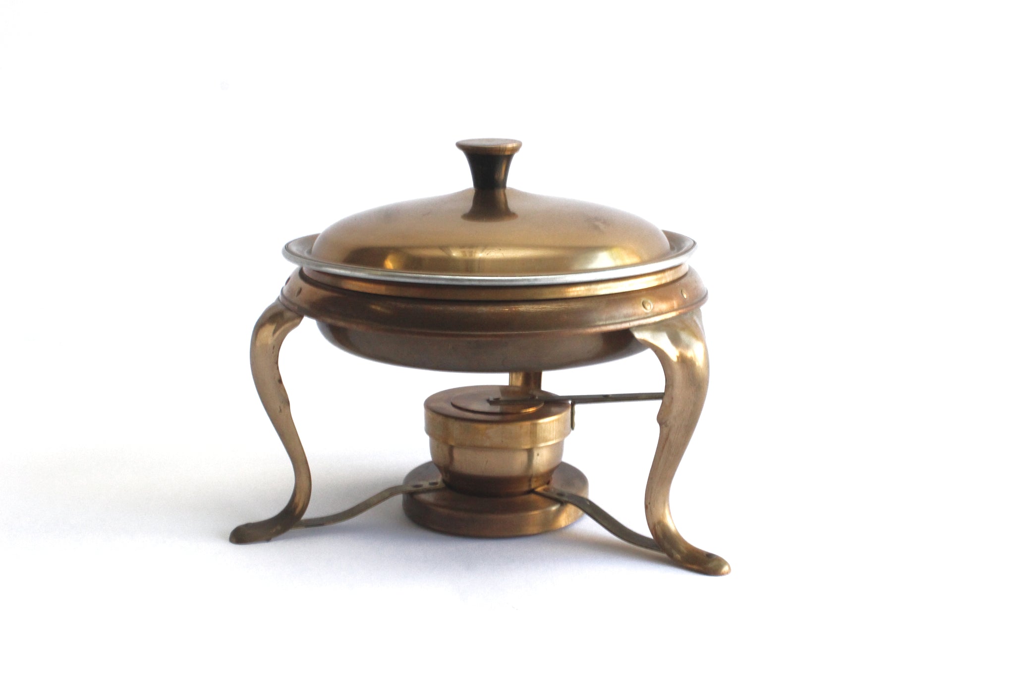 Vintage Copper 1 Quart Chaffing Dish, Holiday Serving Dish