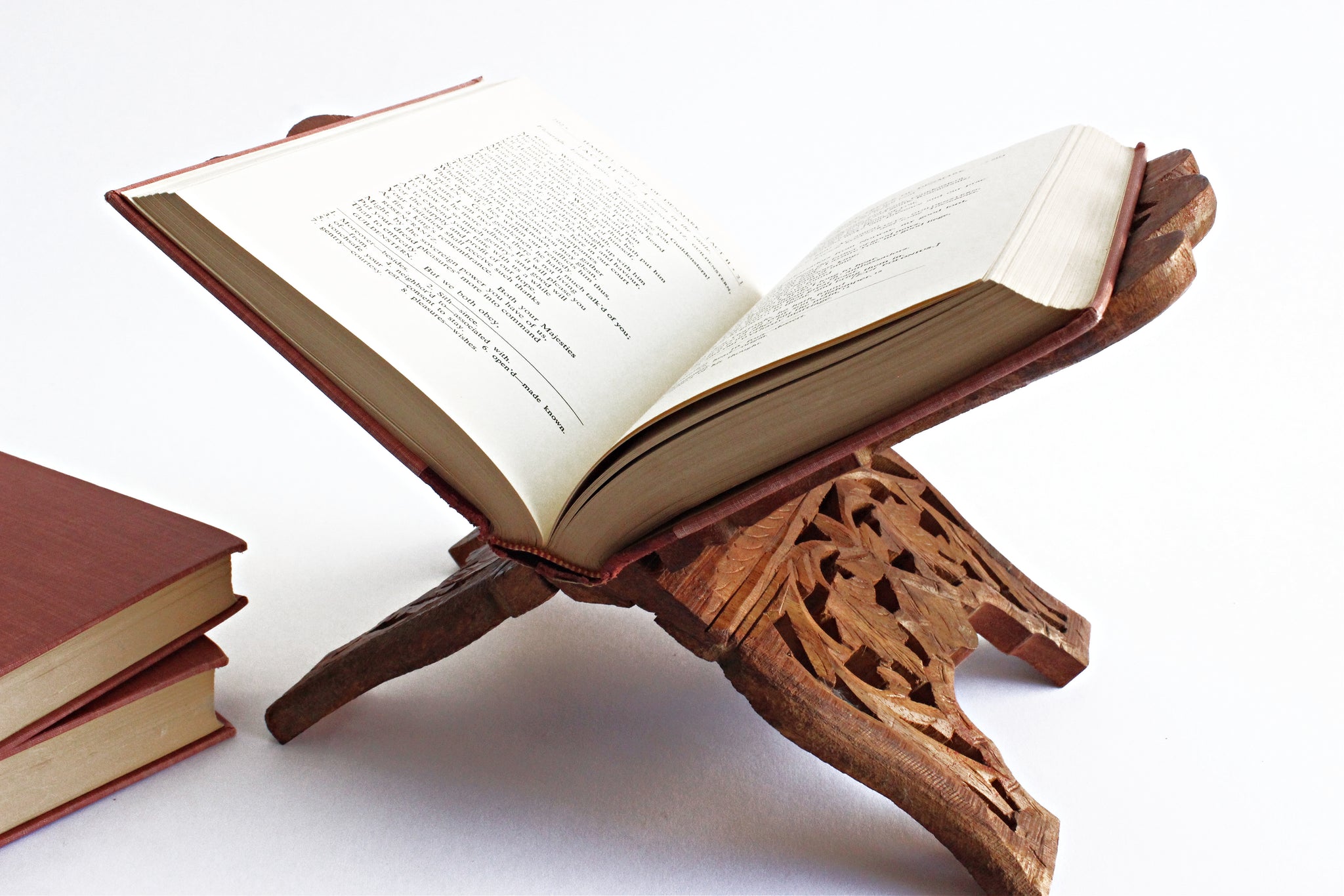 Folding Wood Book Stand, Book Display Shelf