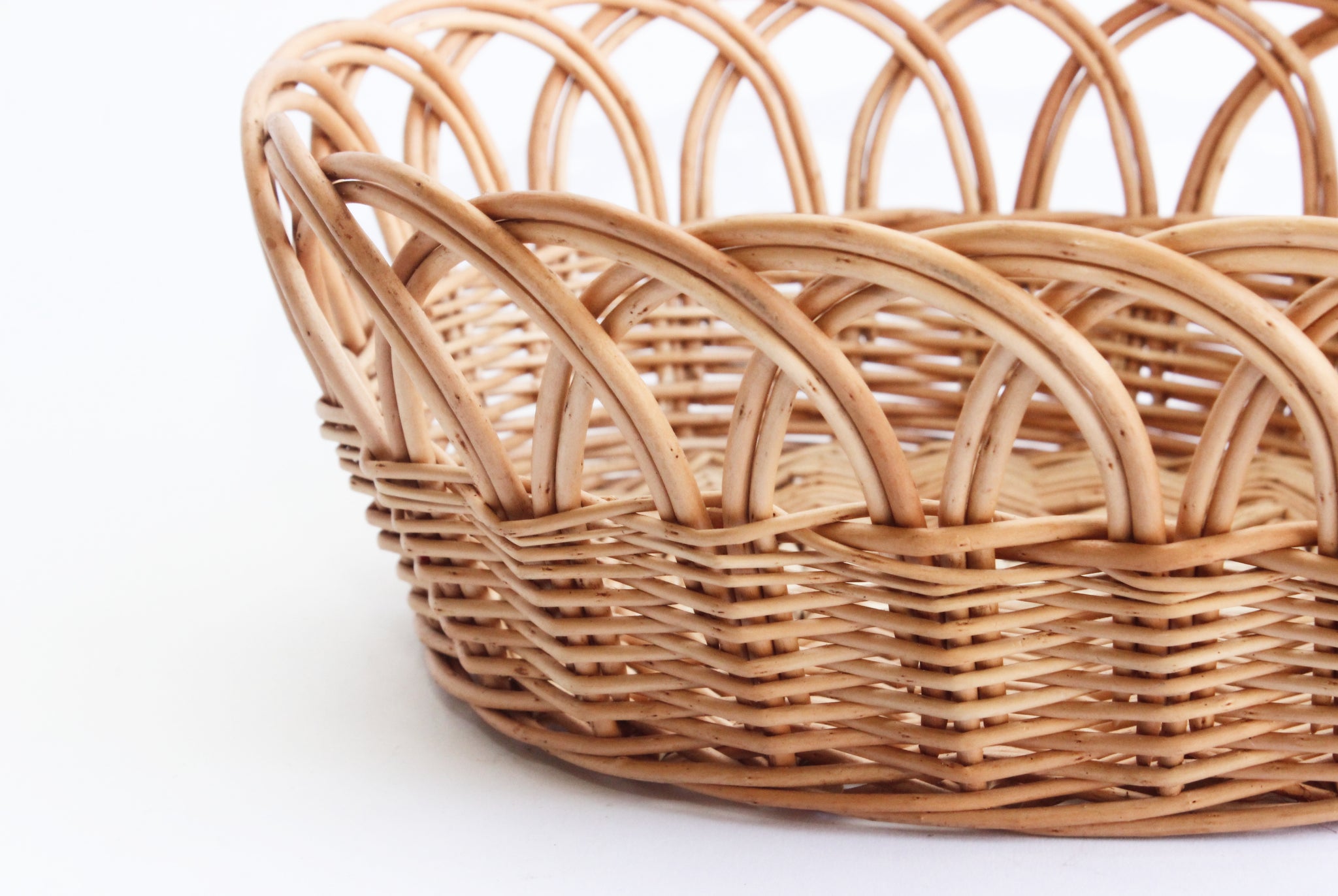 French cottage style wicker kitchen basket