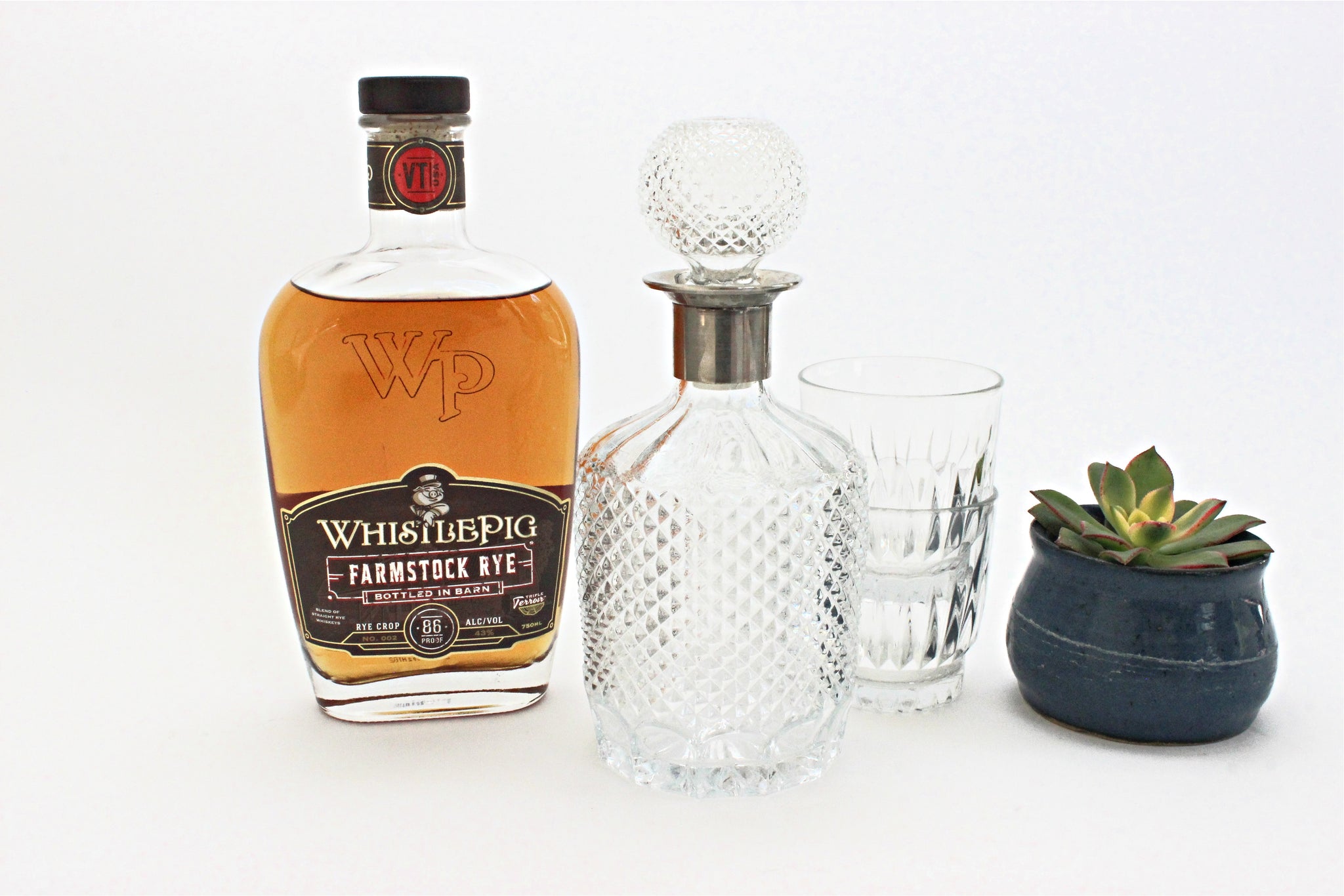 Vintage Glass Decanter, Mid-Century Barware