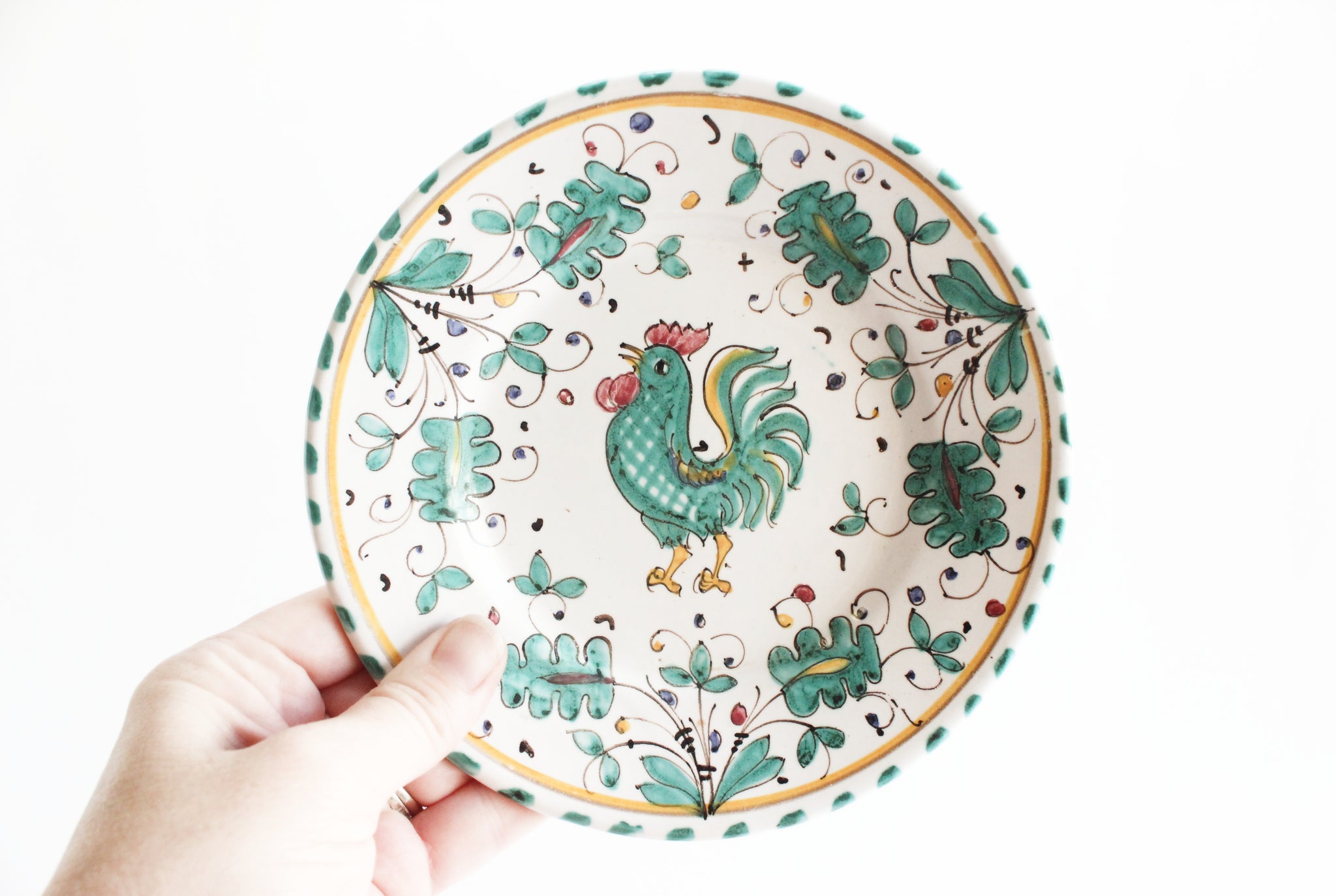 Vintage Italian Hand Painted Plate