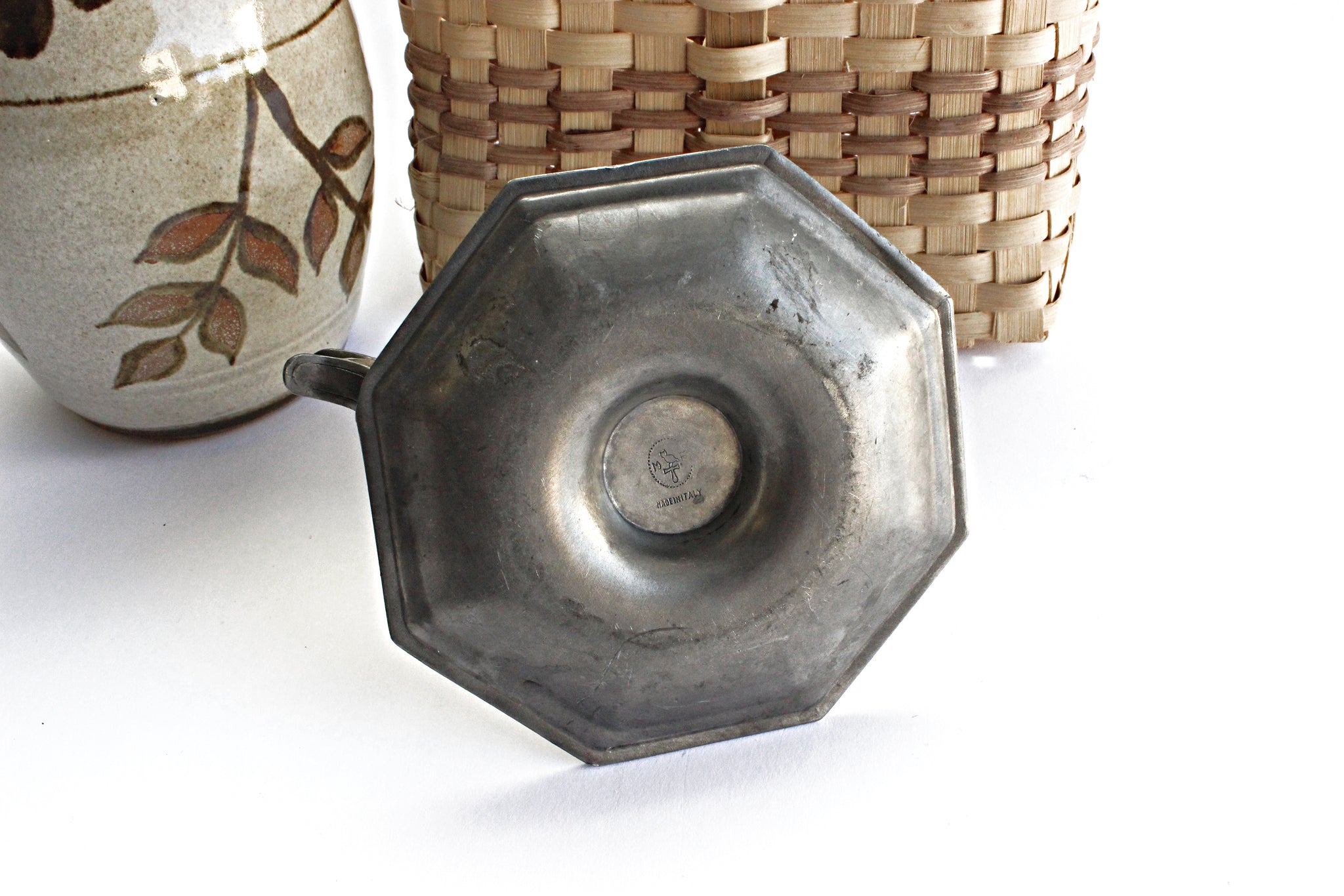 Vintage Pewter Candlestick Holder