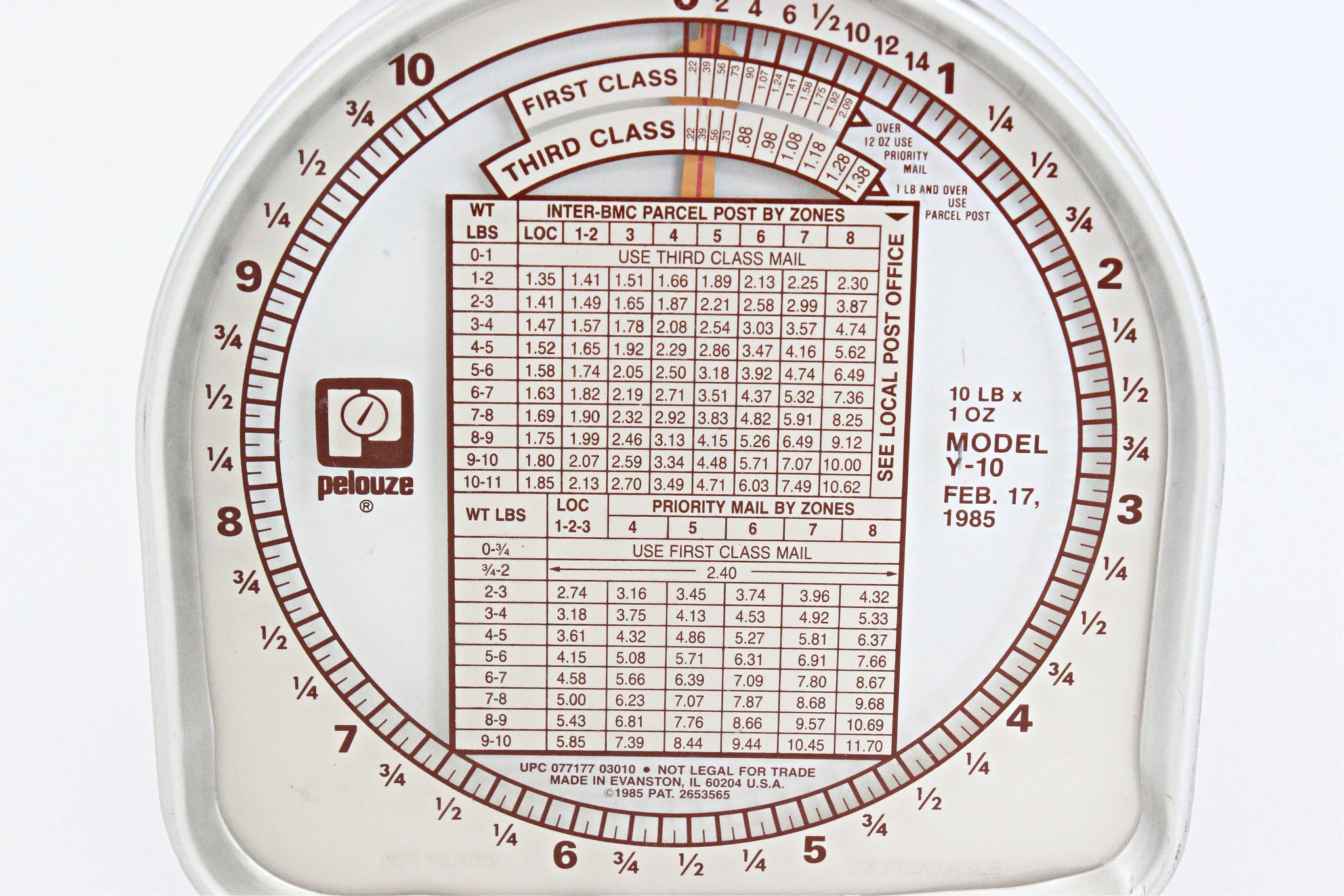 Vintage Postal Scale, 1985 Pelouze Metal Scale