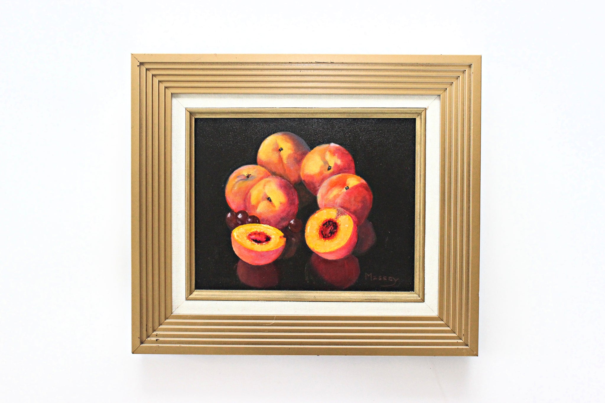 Vintage Oil On Canvas, Still Life Painting, Kitchen Decor