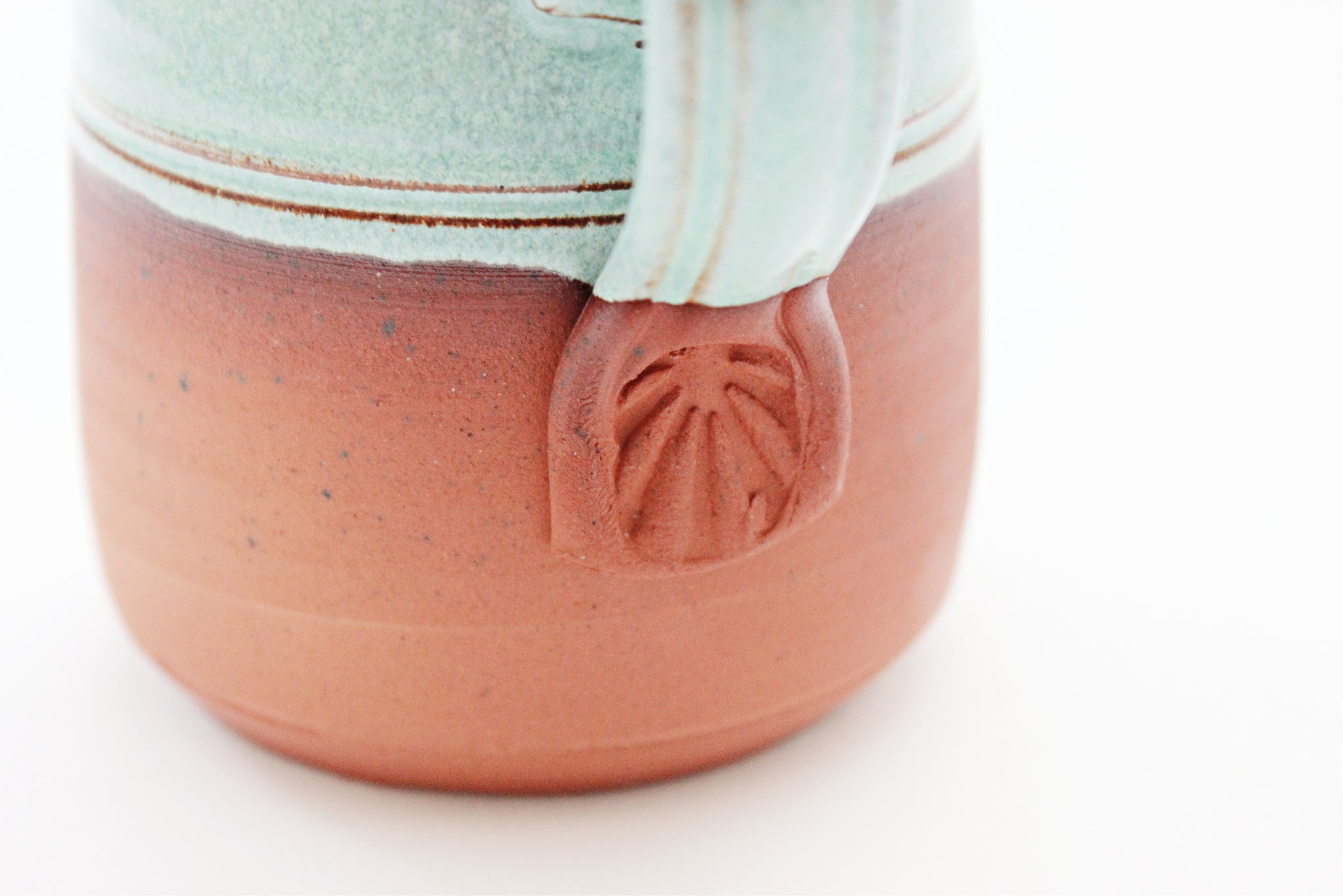 Stoneware Creamer, Syrup Pitcher, Turquoise Kitchenware